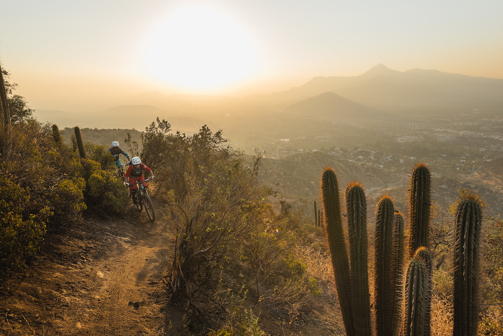 Sarah Rawley and Nate Hills ride the local trails in Las Varas accessable right out of the city of Santiago Chile