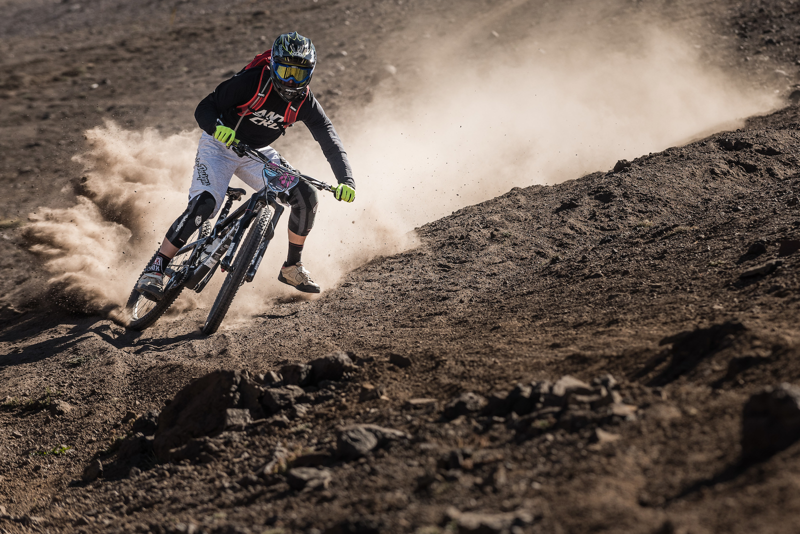 Santa Cruz Bicycles events manager Alan Cooke made the trip to Chile and had no trouble showing the the loose and unpredictable dirt who s boss.