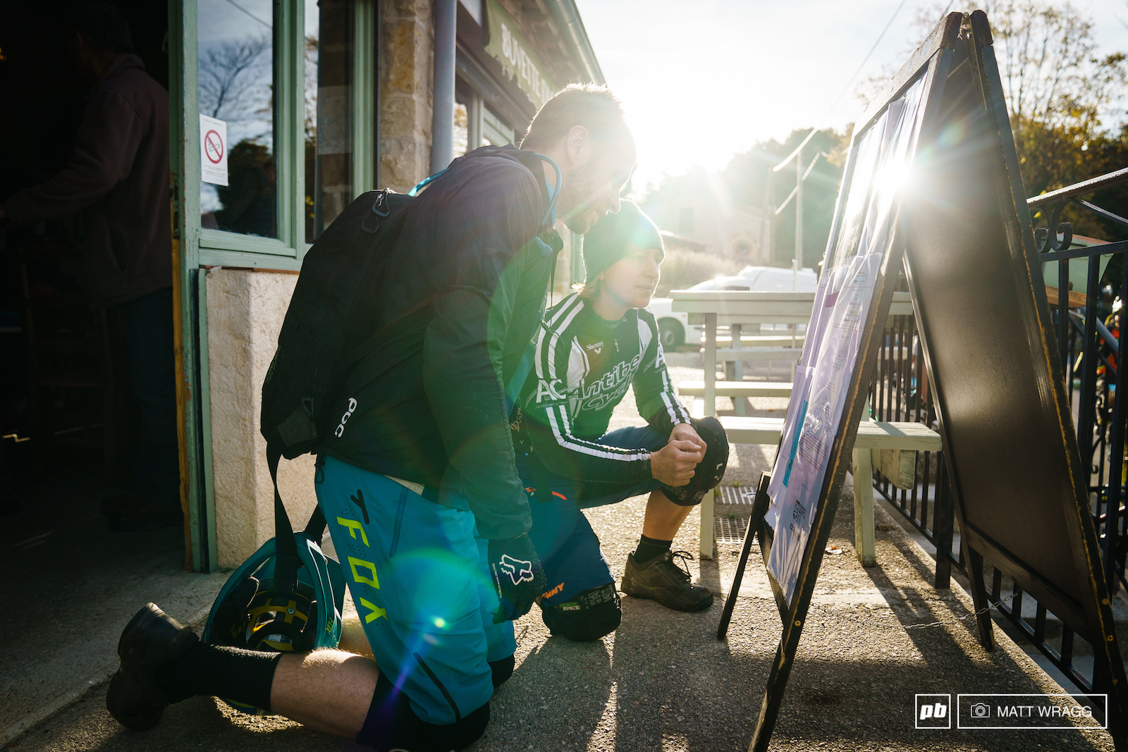 It was an early start for riders with the sun just cresting over the ridge as riders headed out towards the stages.