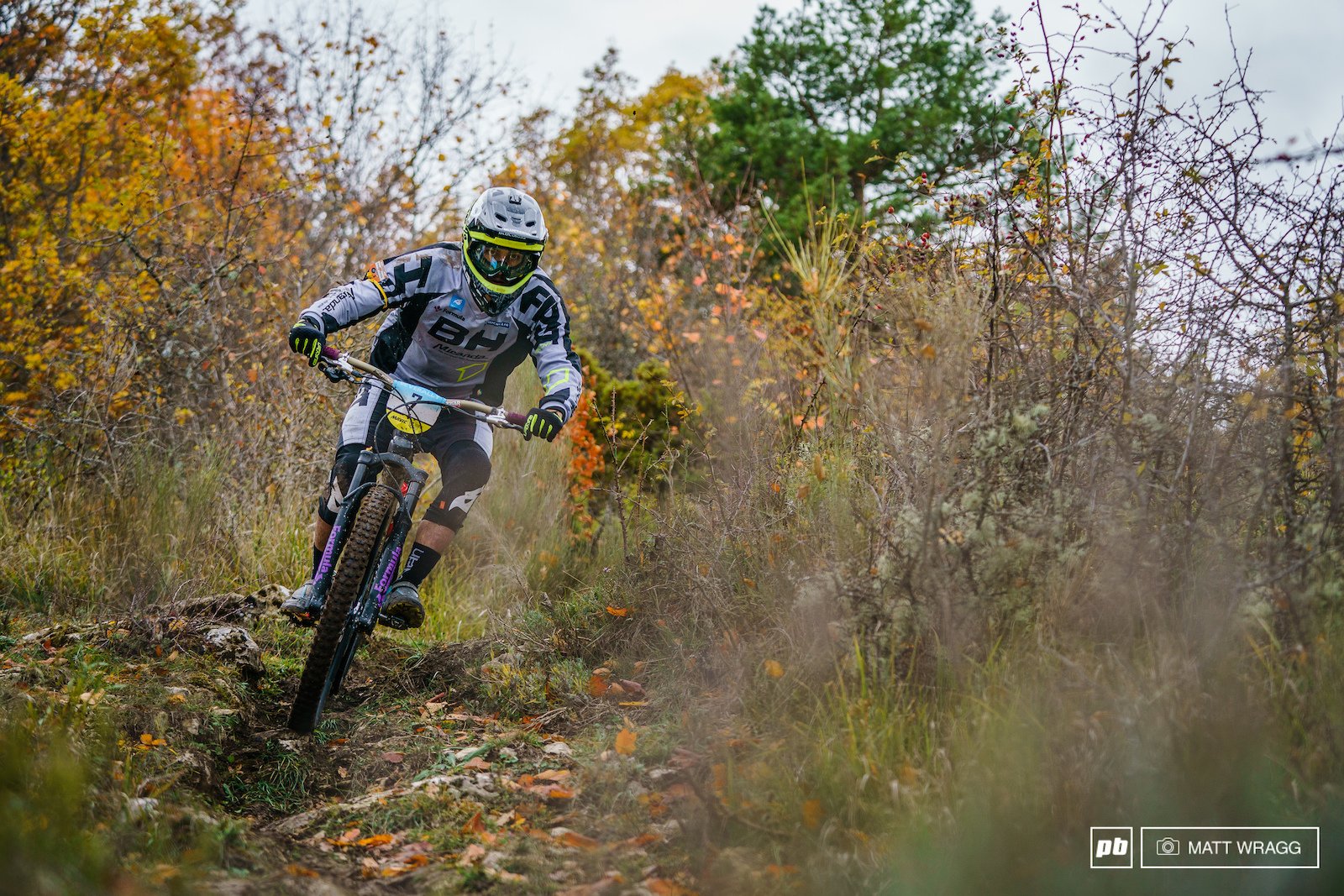 Alex Cure was on good form today although was still relaxed enough to wave as he stormed past on one of the pedal sections. Unfortunately a flat on the final stage wrecked his chances of fighting for one of the top spots
