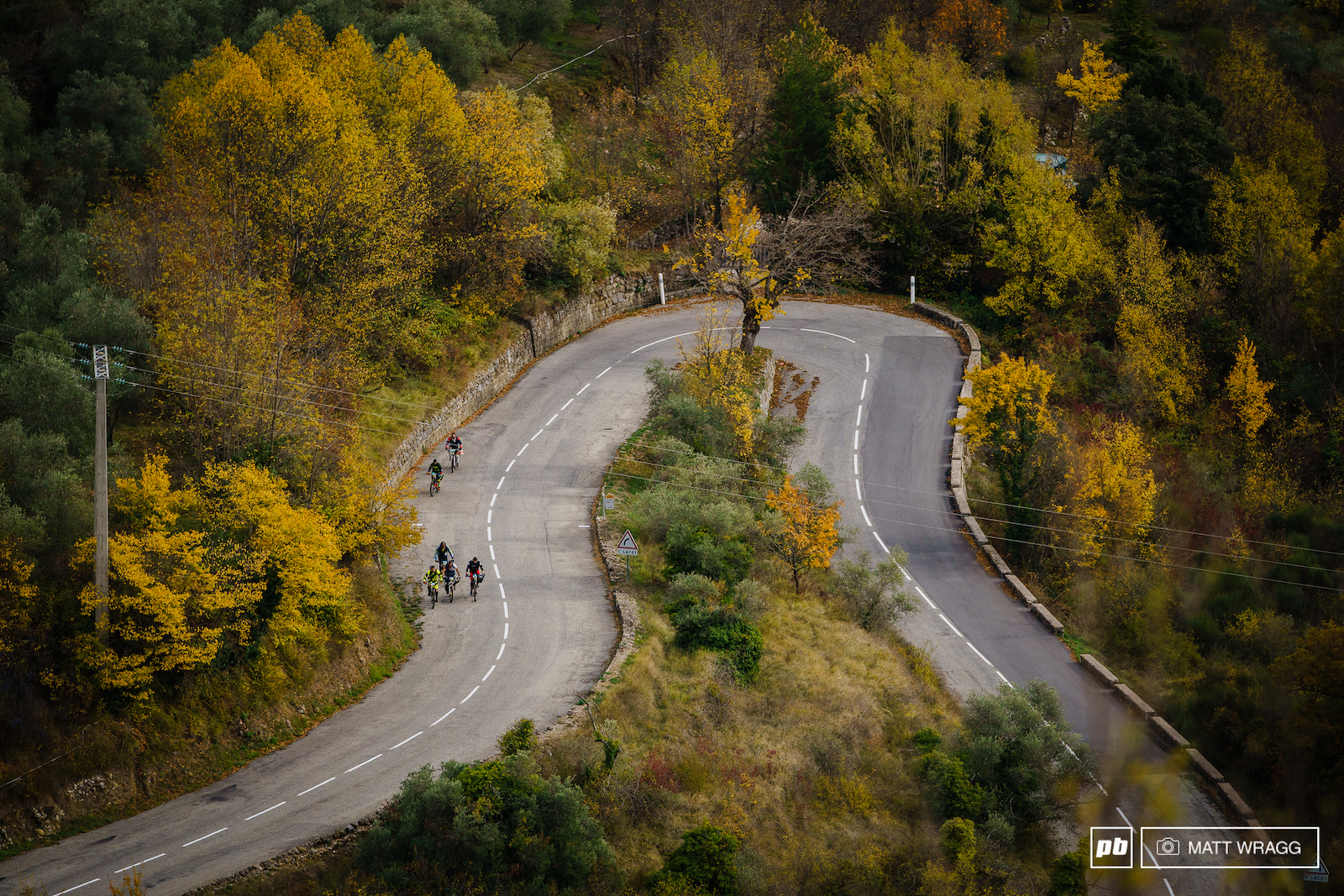 Riders make their way up from stage four ready for the final run down to the town below.