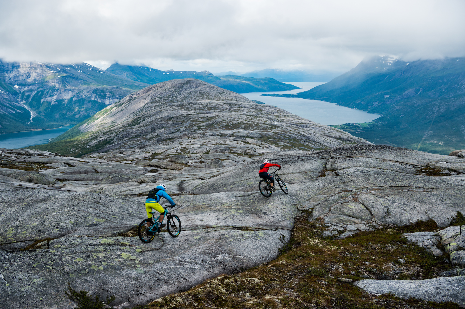 Joey Schulser and Mikael af Ekenstam riding in Skjomen Reinnesfjellet Norway.