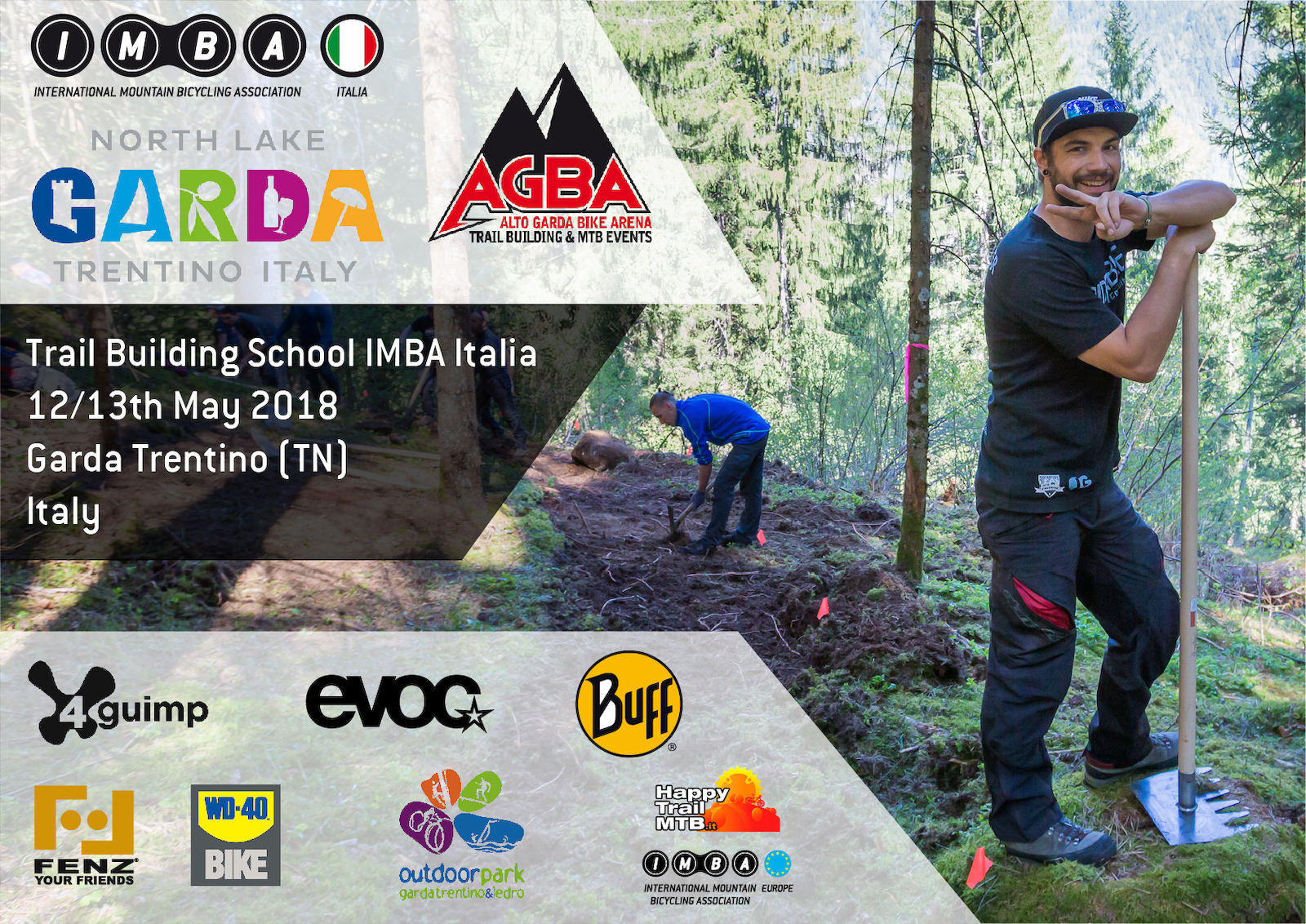 The 2018 IMBA Italia trail building school will be in Riva del Garda (Italy) the 12/13 of May