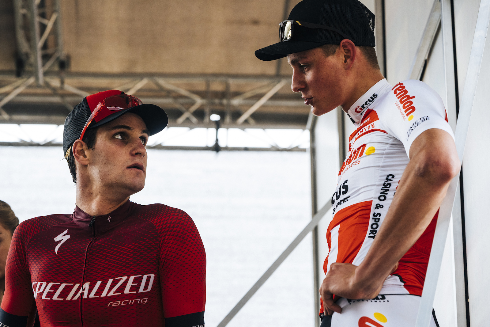 Gaze and van der Poel pre awards post beat down.