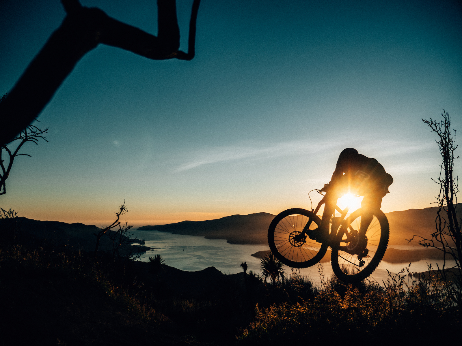 Ben catching the first light while shooting for our upcoming film - THE GC - http://www.theperfectline.co.nz/canterbury-mountain-bike-film/