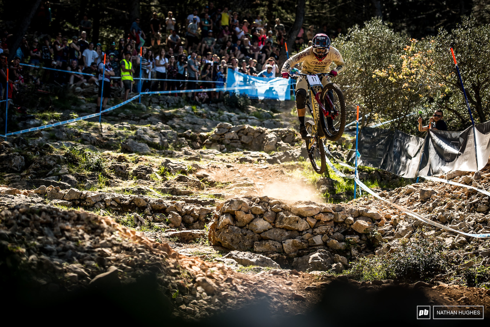 Amaury Pierron doing his new team proud hucking into 7th.