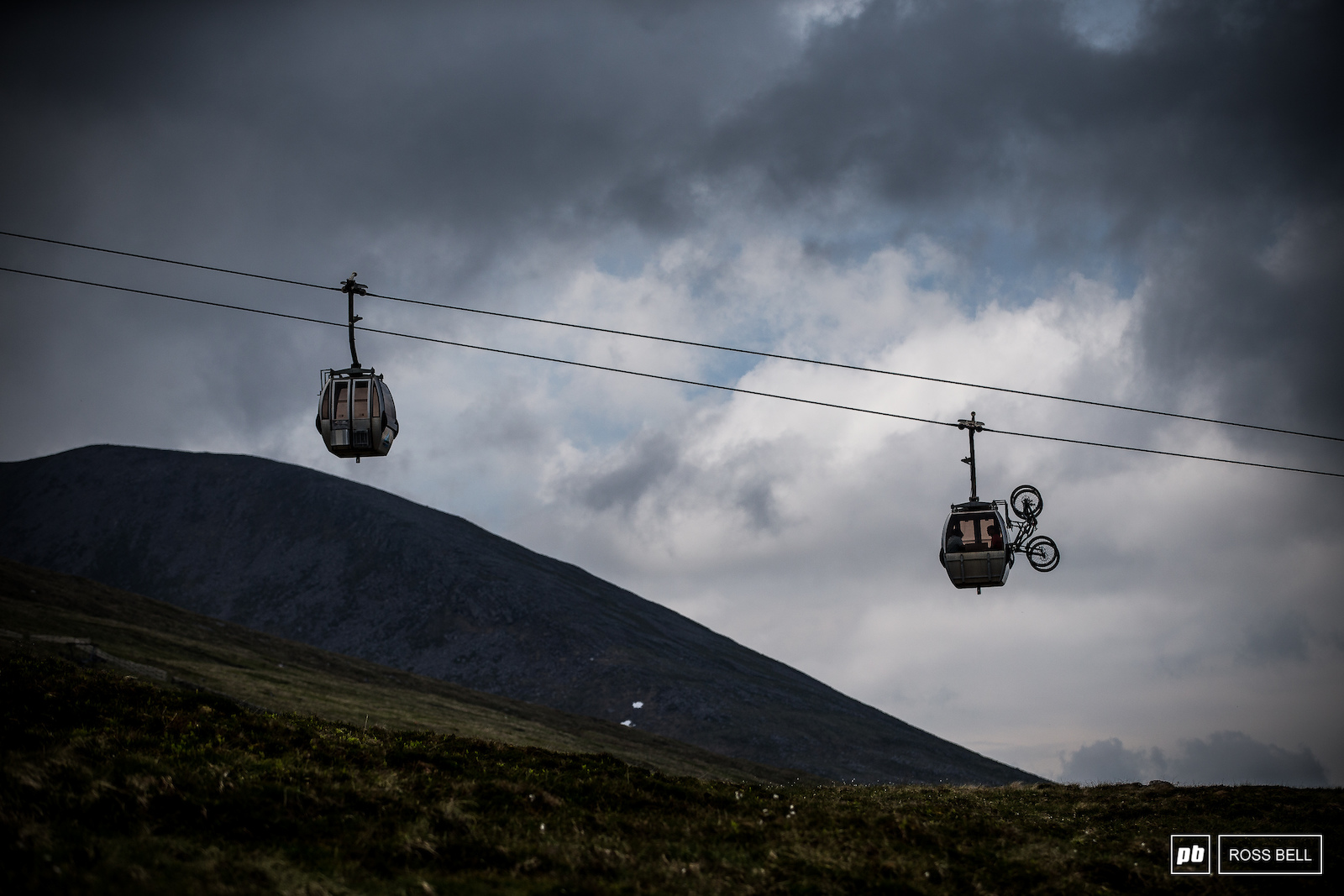 The classic view under the gondolas and over to Ben Nevis.