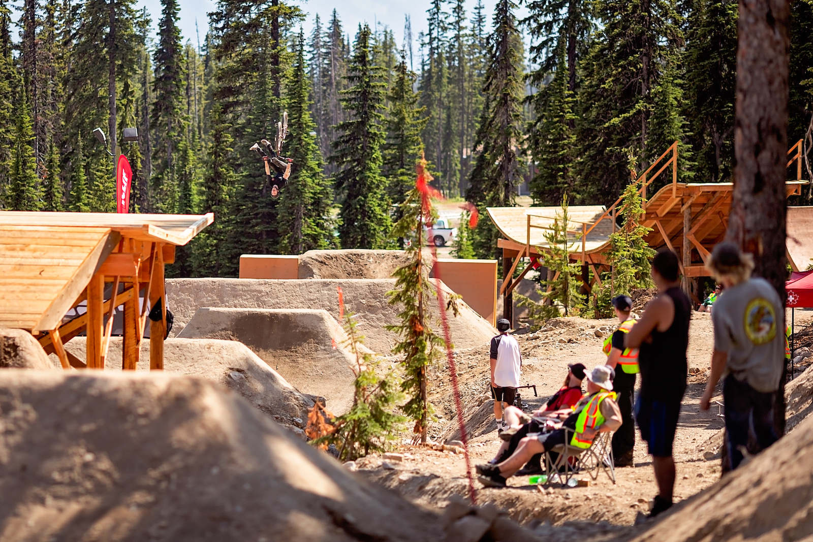 Big White Slopestyle Invitational shot at Big White in British Columbia on July 5 2018. photo by clint trahan clinttrahan.com 
