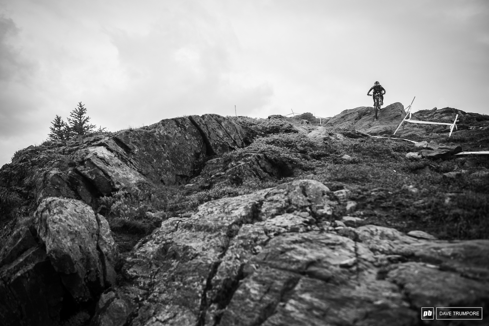 Rae Morrison on the high alpine style terrain that makes up the start of most stages.