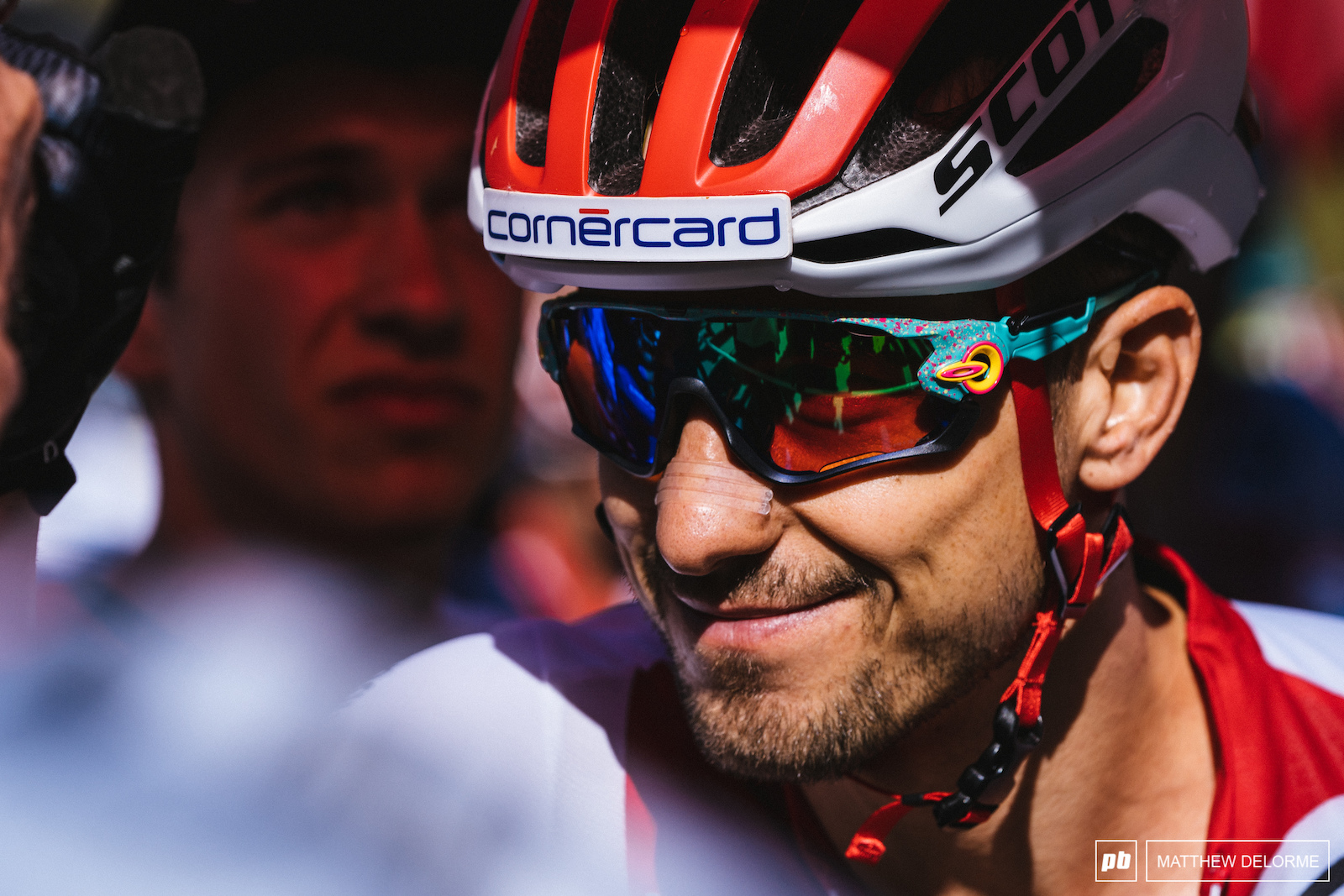 The confident smile of Nino Schurter. It says it all.