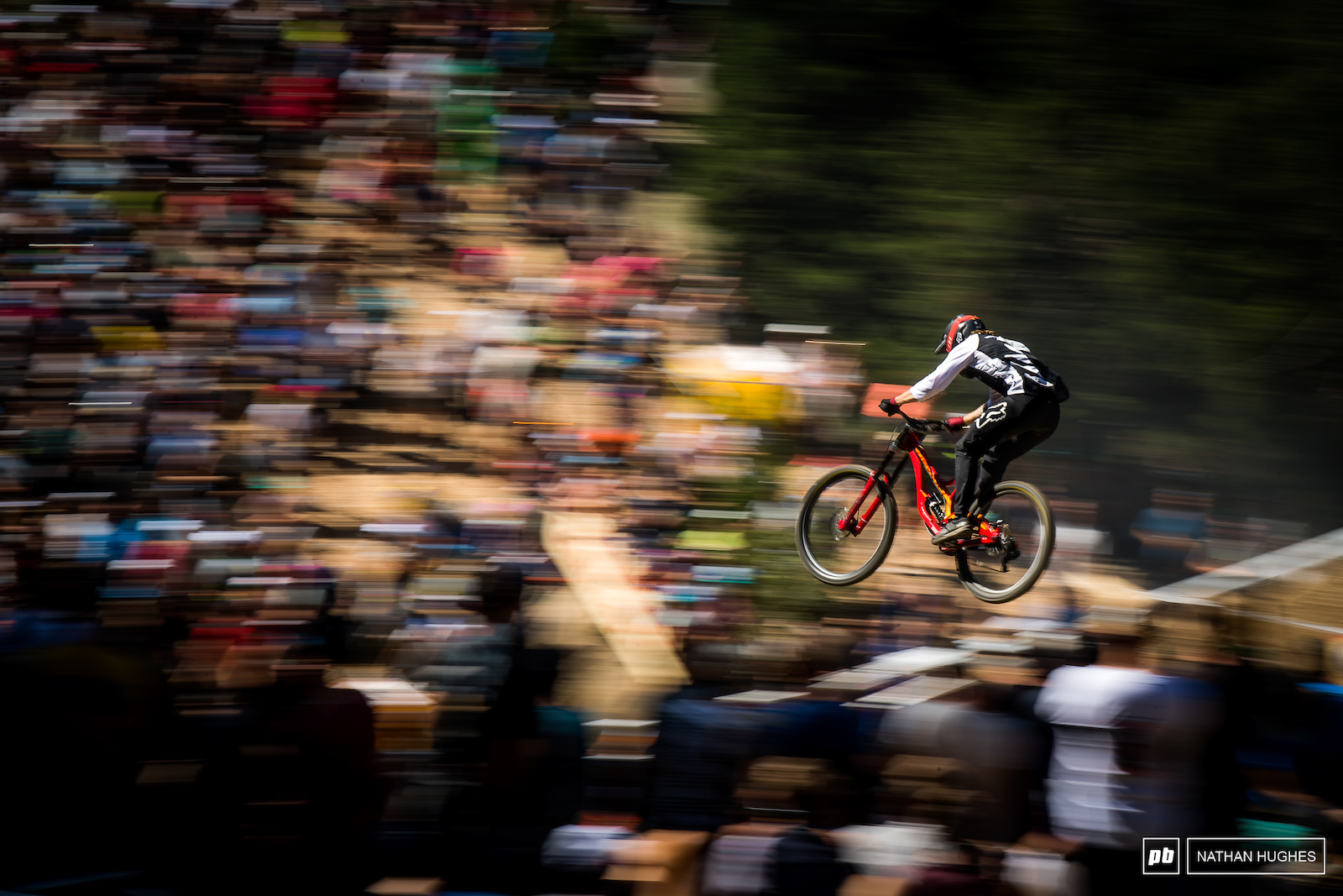 Keegan Wright swooping in through the Swiss crowds.