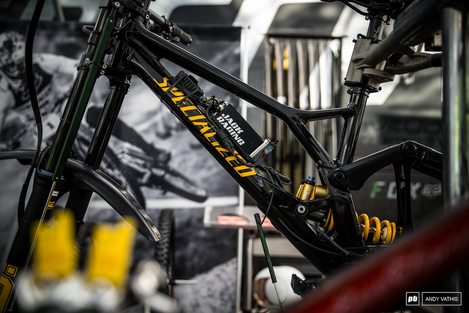 Specialized's test bikes fitted with data acquiring wizardry.