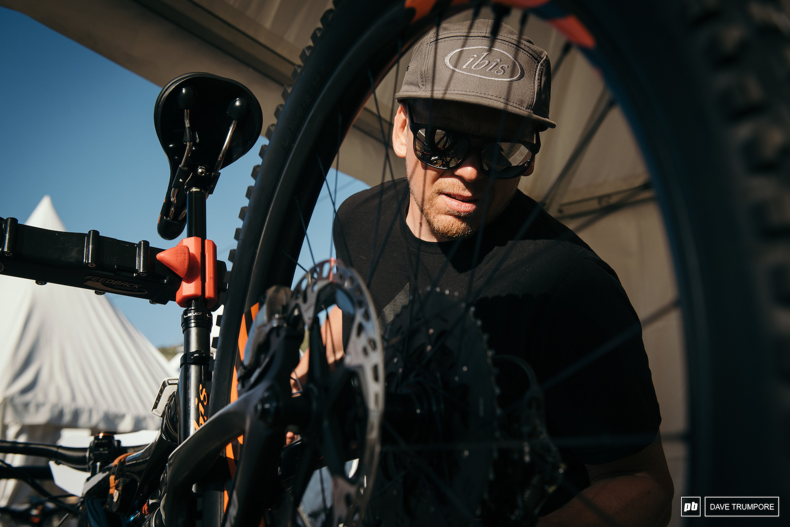 With five stages and no chance to stop at the pits at all during the day it is up to the mechanics too make sure everything is perfectly tuned before riders head off.