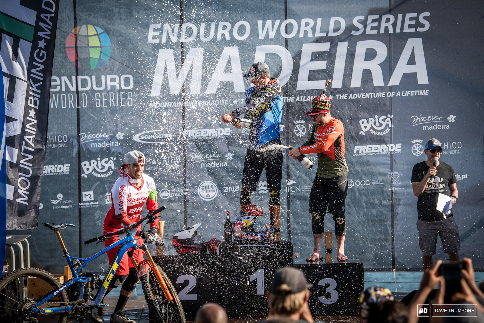Martin Maes Jesse Melamed and Jose Borges on top of the men s podium