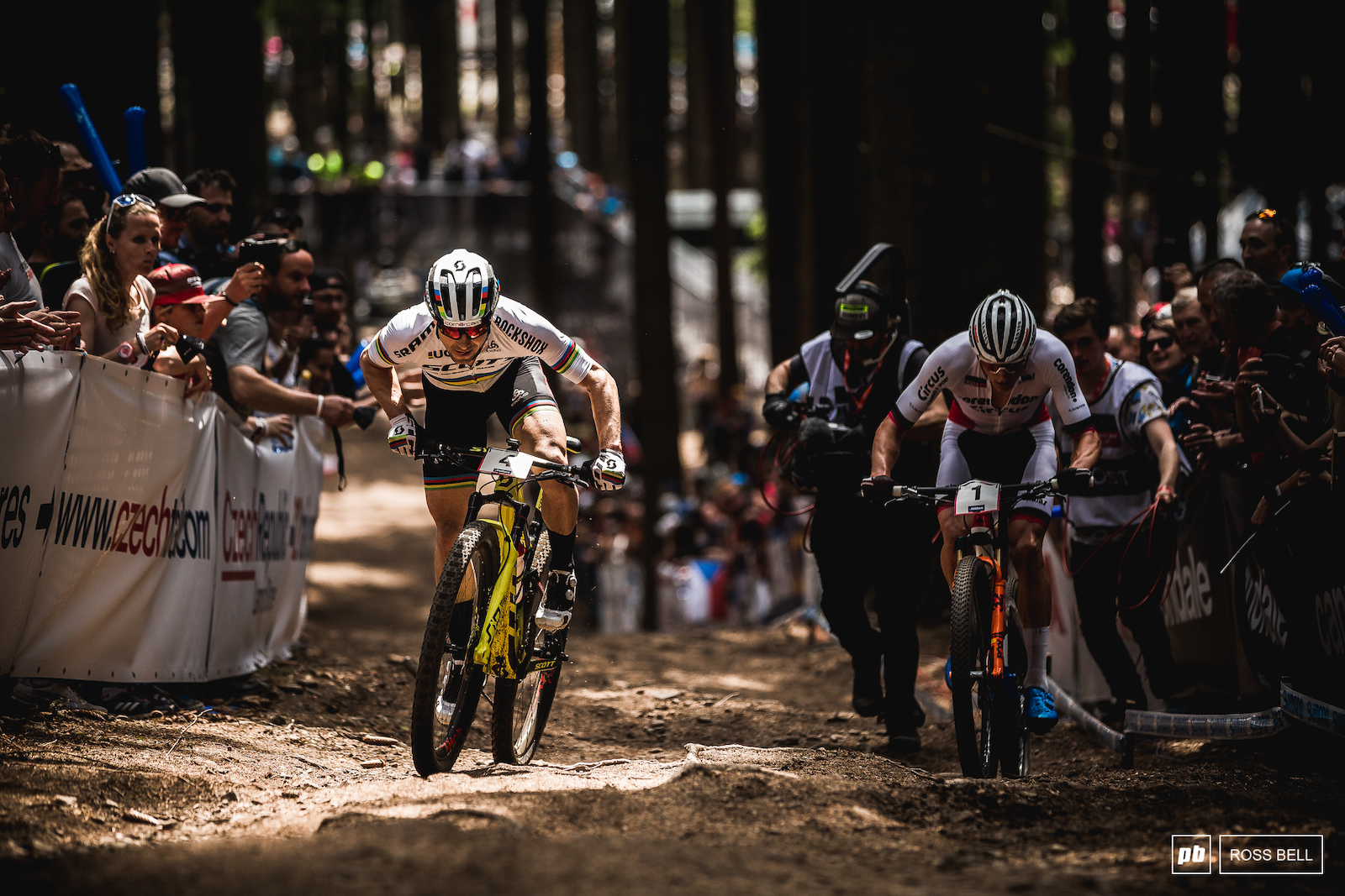 Nino Schurter's every move was being closely monitored.