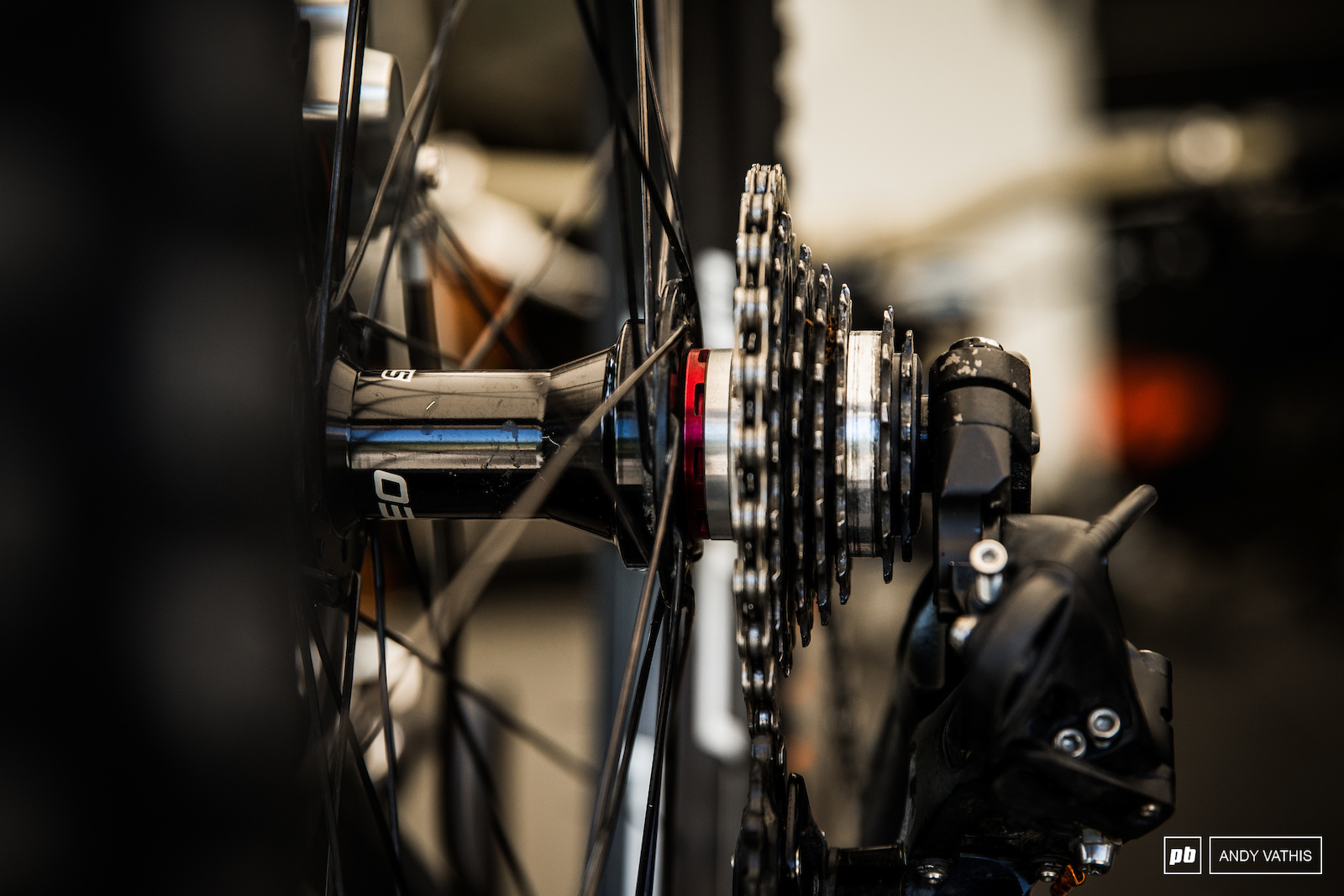 Gee Atherton's neutral gear mechanism. The idea here is that on rougher sections of track, He'd shift into the dead gear to eliminate pedal feedback.