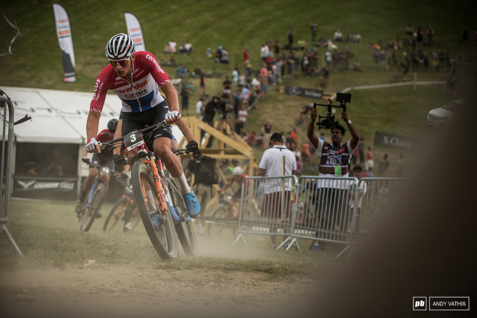 Mathieu van der Poel waited patiently until he made his move to the front in the last couple hundred meters of the race.