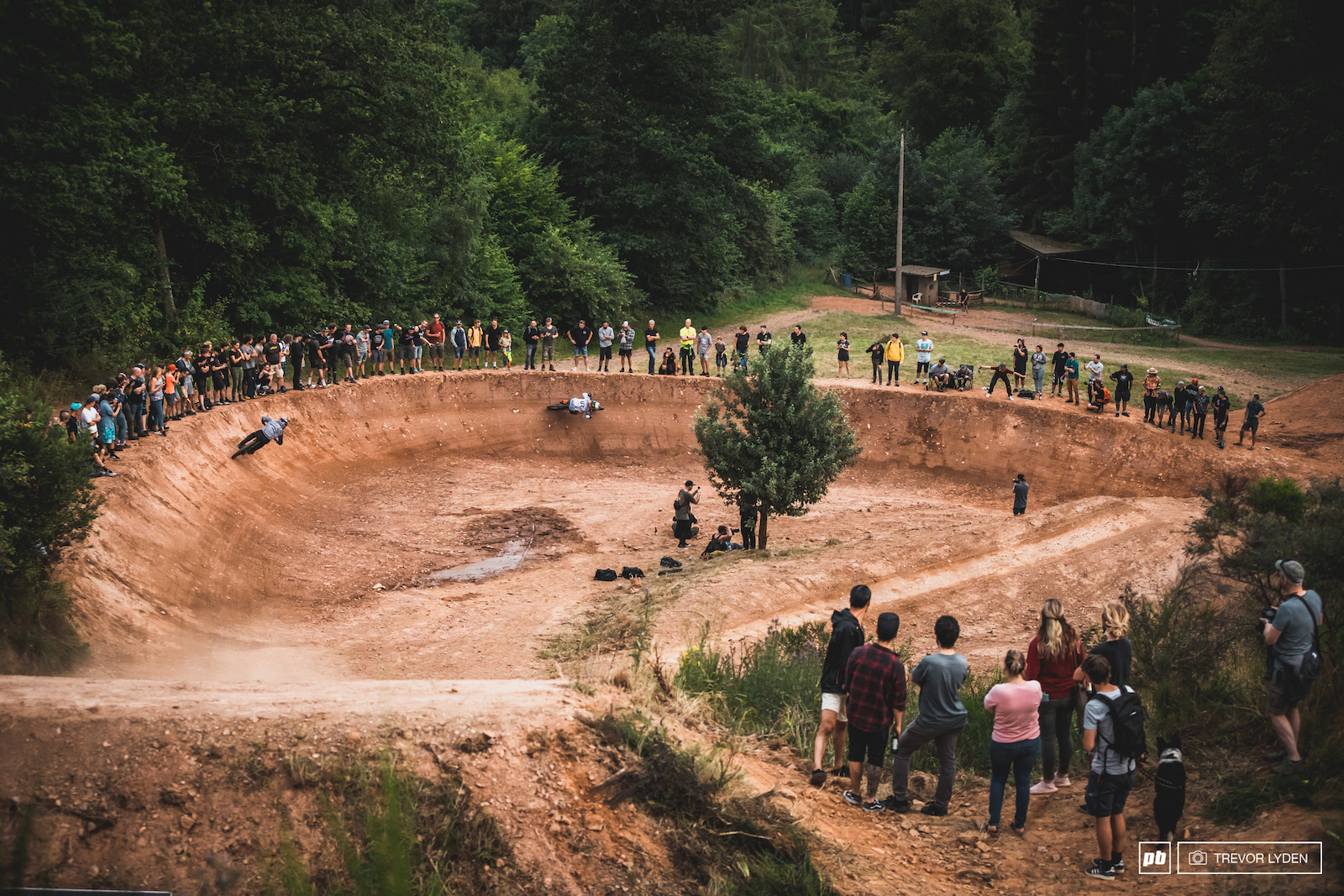 Rounding the mega berm.