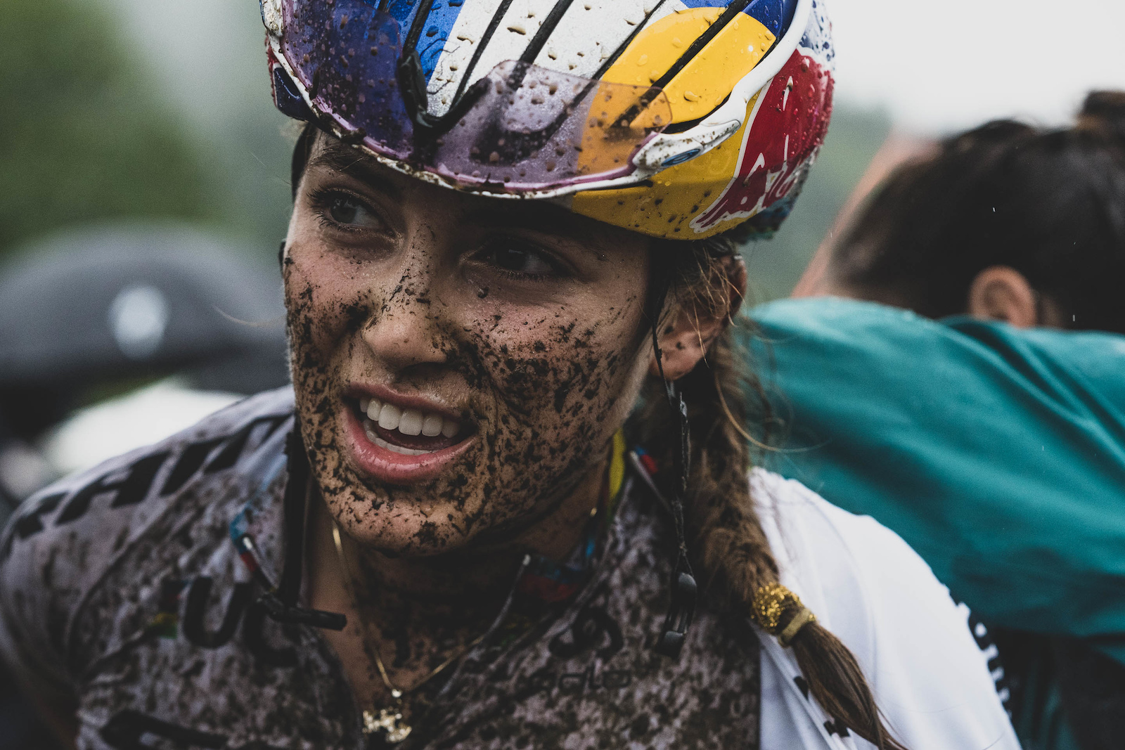 Kate Courtney had a rough one out in the muck. She took tenth.