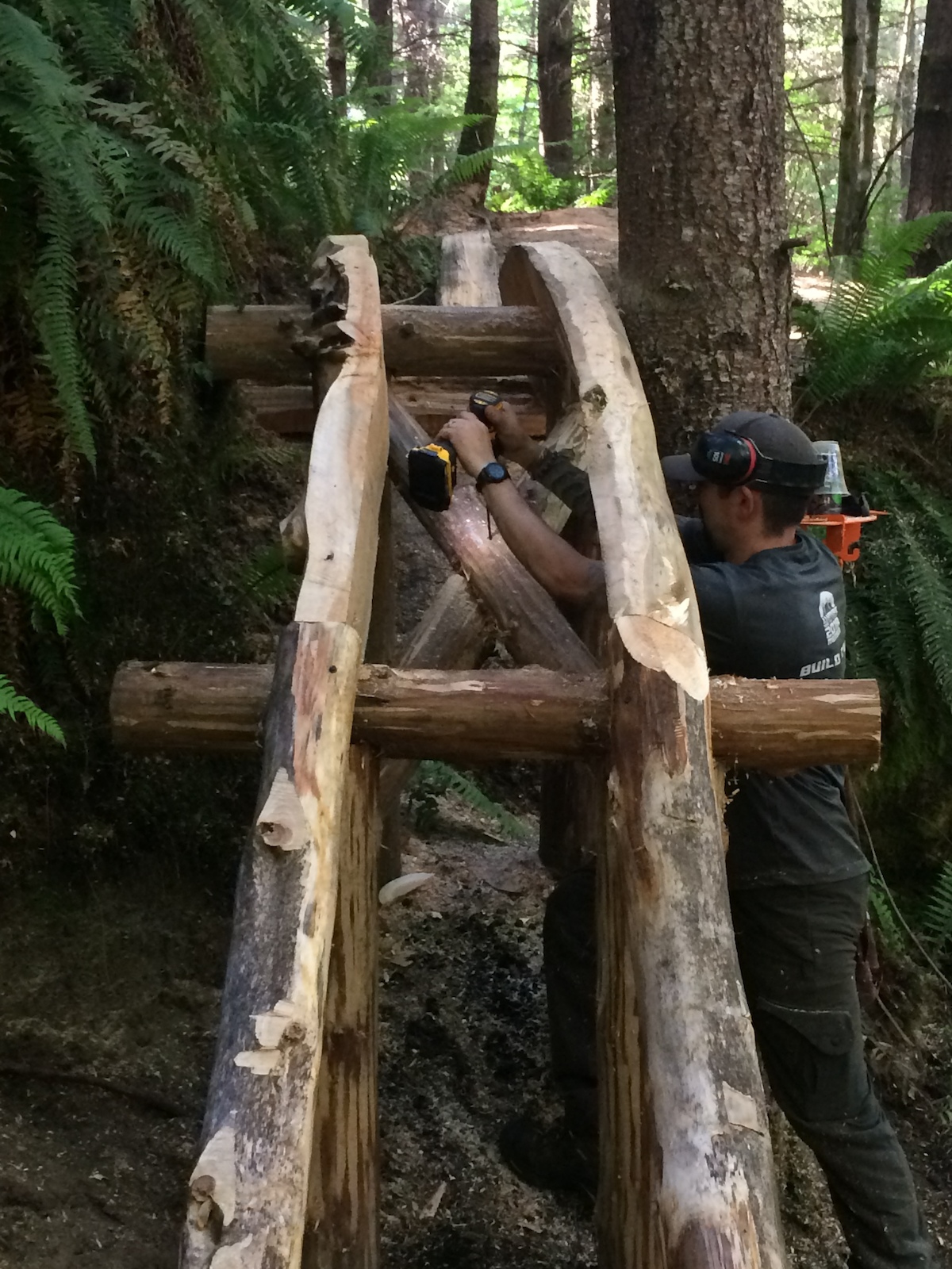 Building the creek crossing on Happy Hour