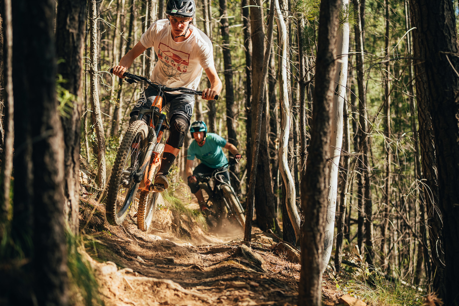 Finding some dusty single track higher up the mountain.