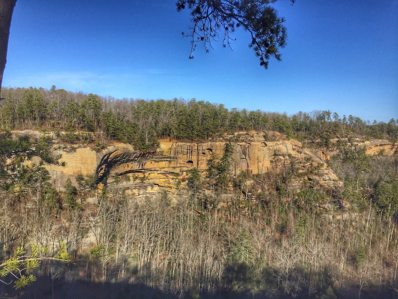 This is a view of the Indian Staircase taken from across the valley.