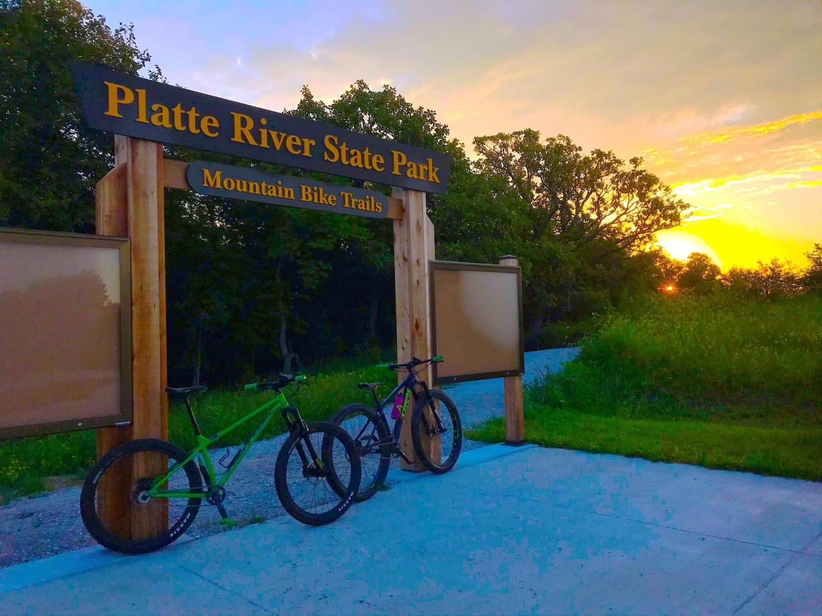 New Parking Lot Entrance, catching a great sunrise
