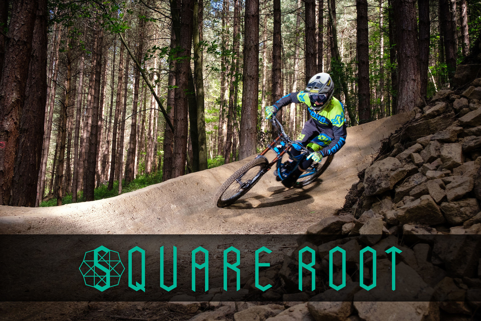 Real world testing the Square Root wheels on a berm in the UK.