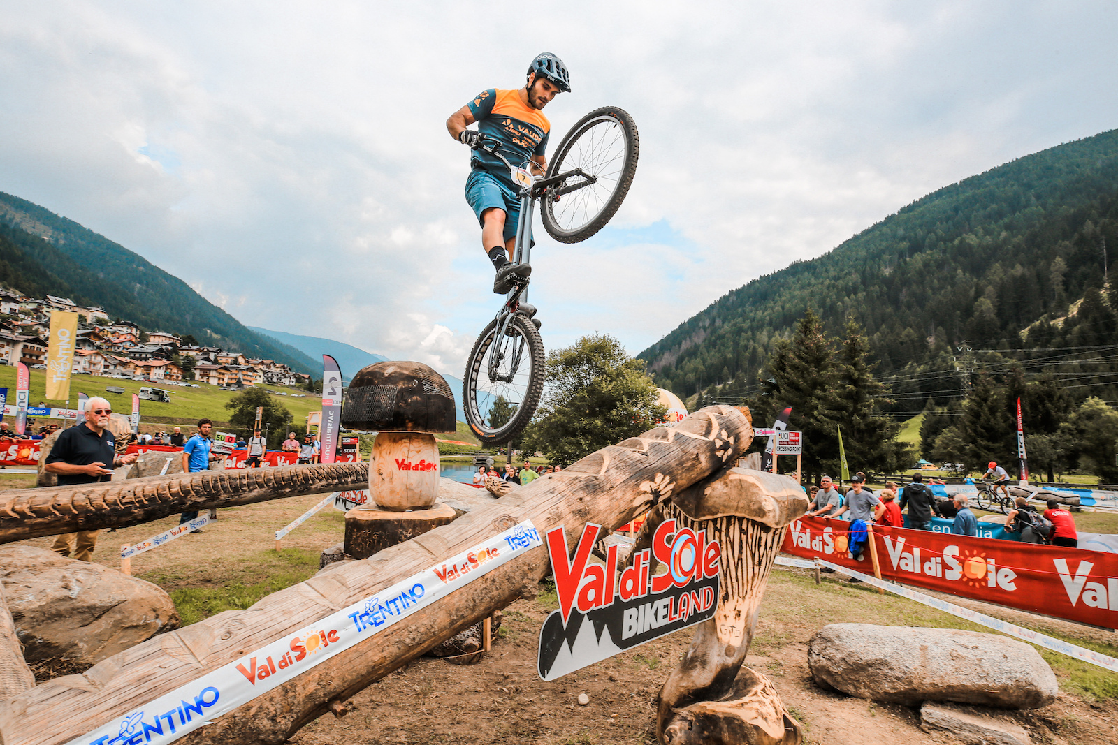 Pol riding in the semifinals of the UCI Trials World Cup in Val di Sole