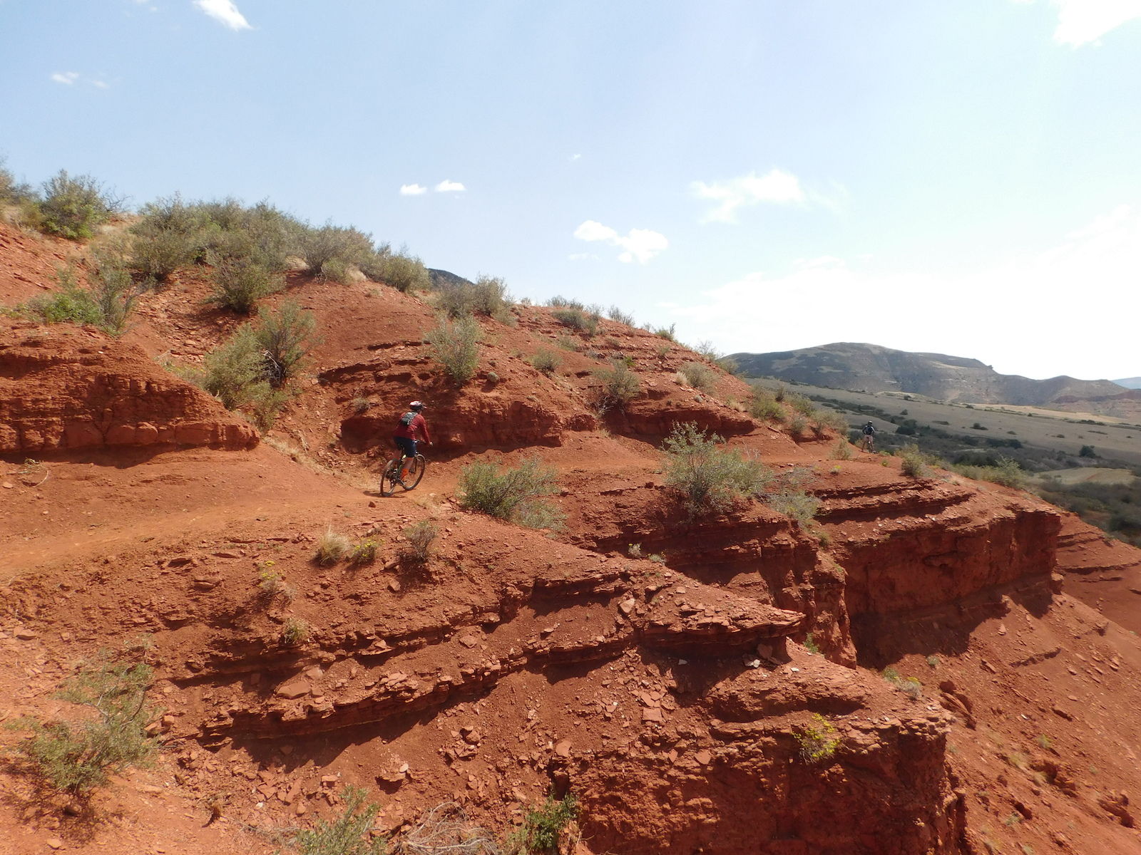 Riding up Cheyenne Rim to then turn around and ride down Ruby Wash.  One of the common loops in Red Mountain Open Space.