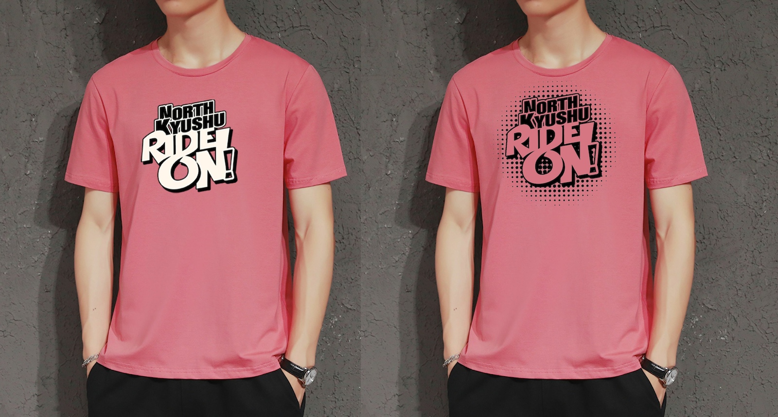what it looks like  on a pink shirt.