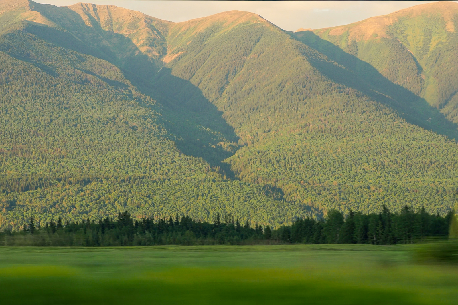 The Caribou Range starts to grow as you head east from Prince George.