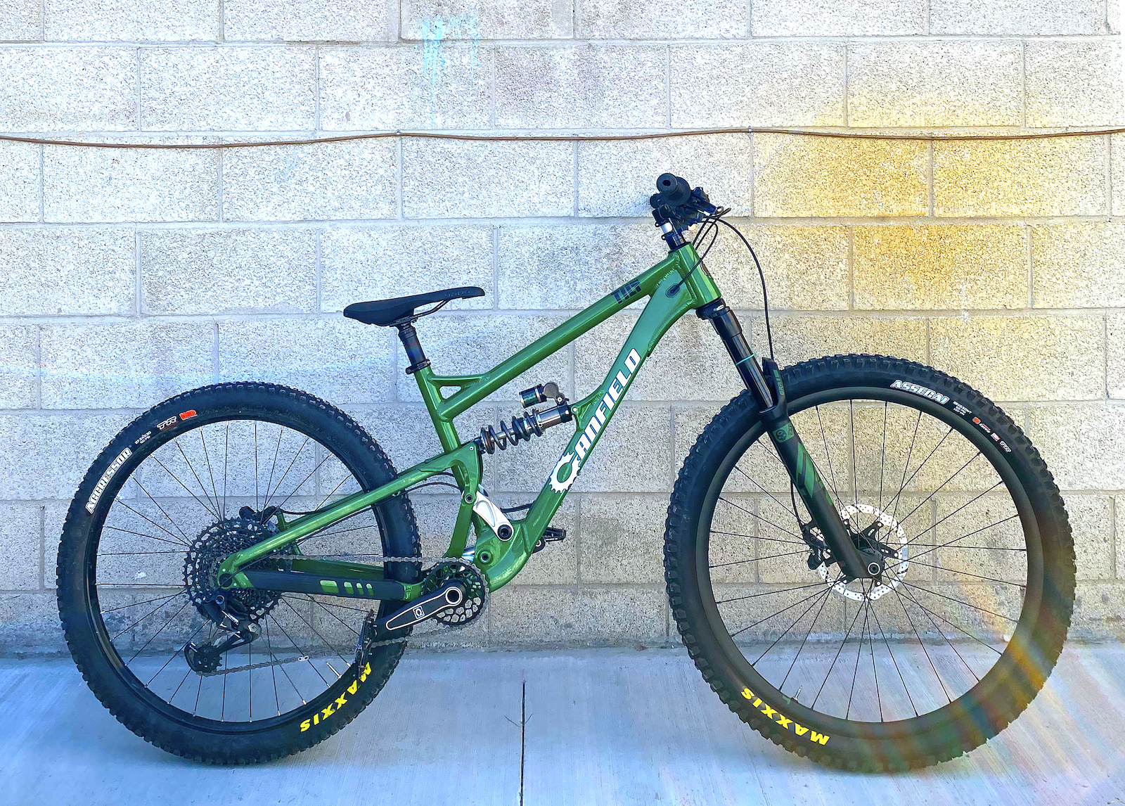 The recovered Canfield Tilt prototype with EXT suspension that was stolen just days earlier.