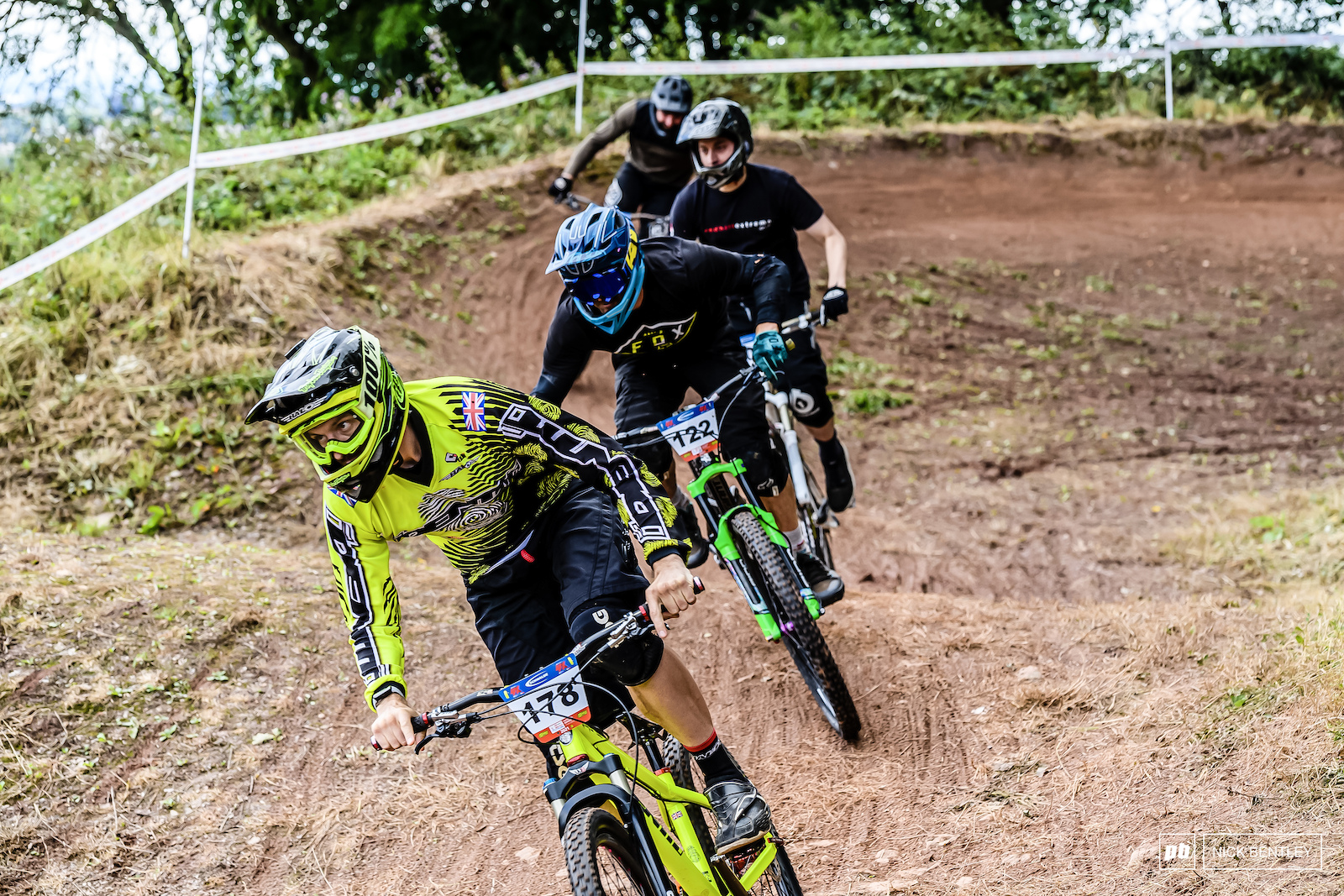 Matthew Hilliard leading out the maters men in one of there motos.