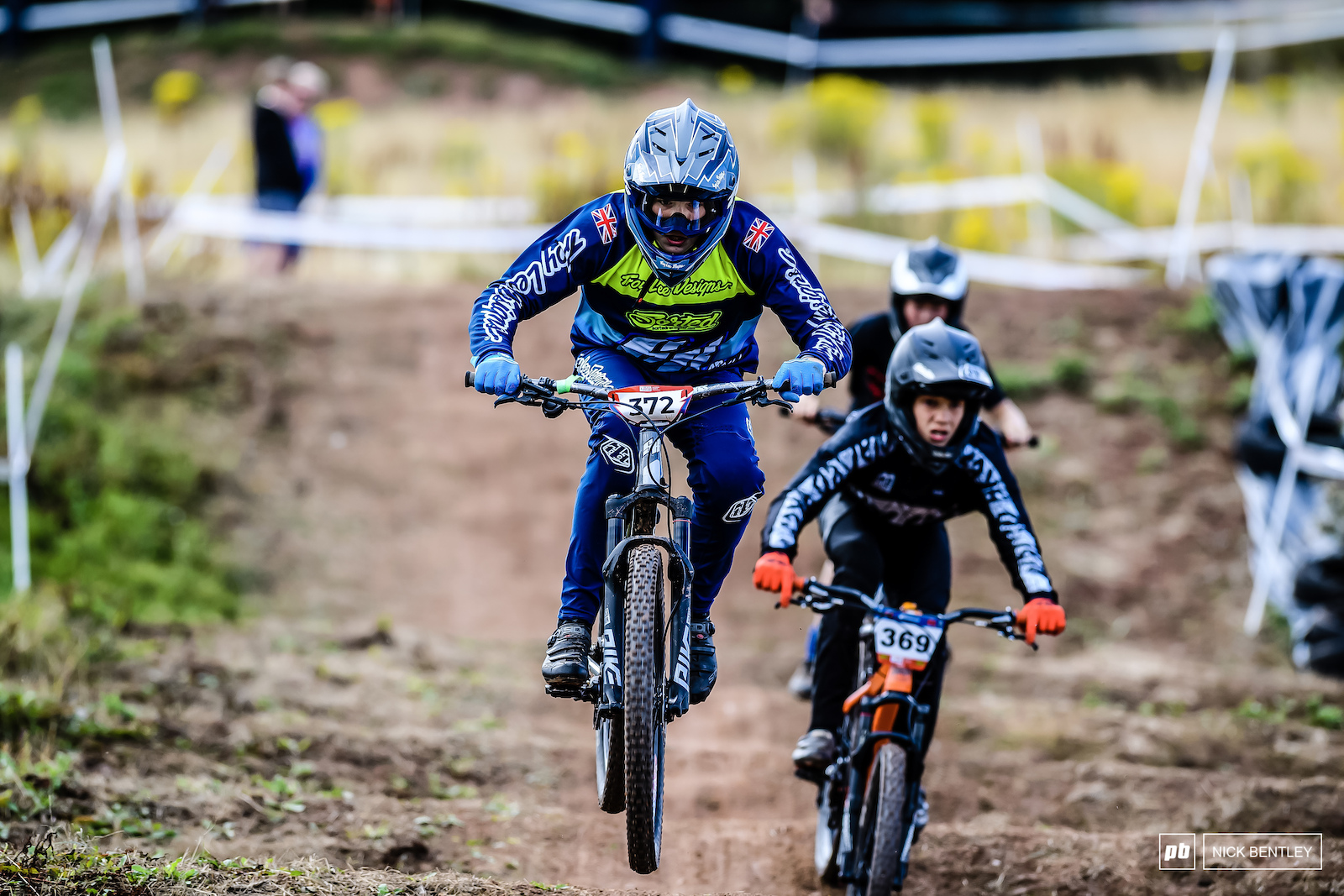Flynn Drelincourt leading all the way to the final jump only to come shoulder to shoulder with another rider and come off just before the line. A gutting moment for this talented young rider but he will be back next year for sure 