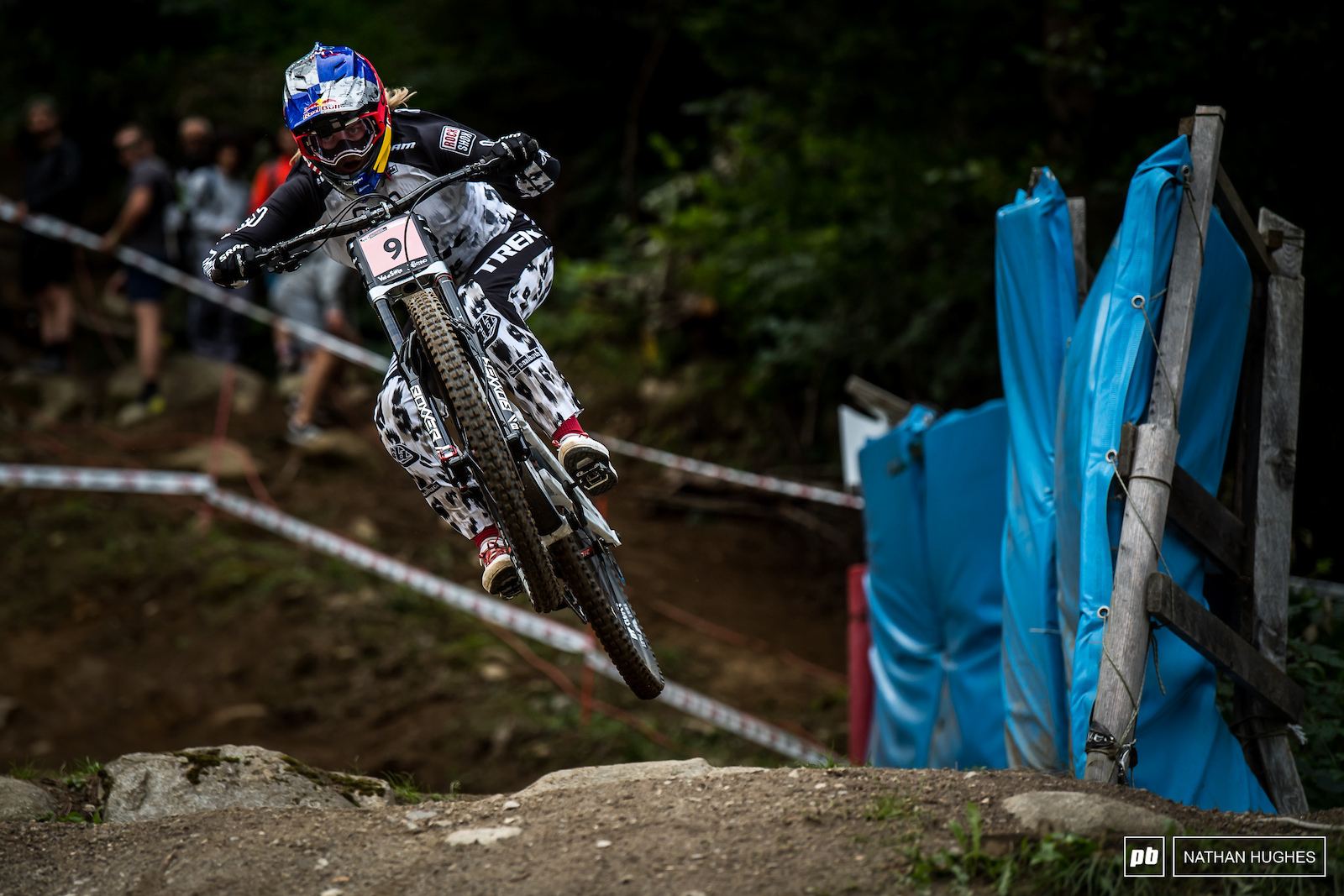 Top qualifier Valentina Holl fell foul of the slick track after a night of heavy rain mixed up conditions particularly for the womens race earlier in the afternoon.