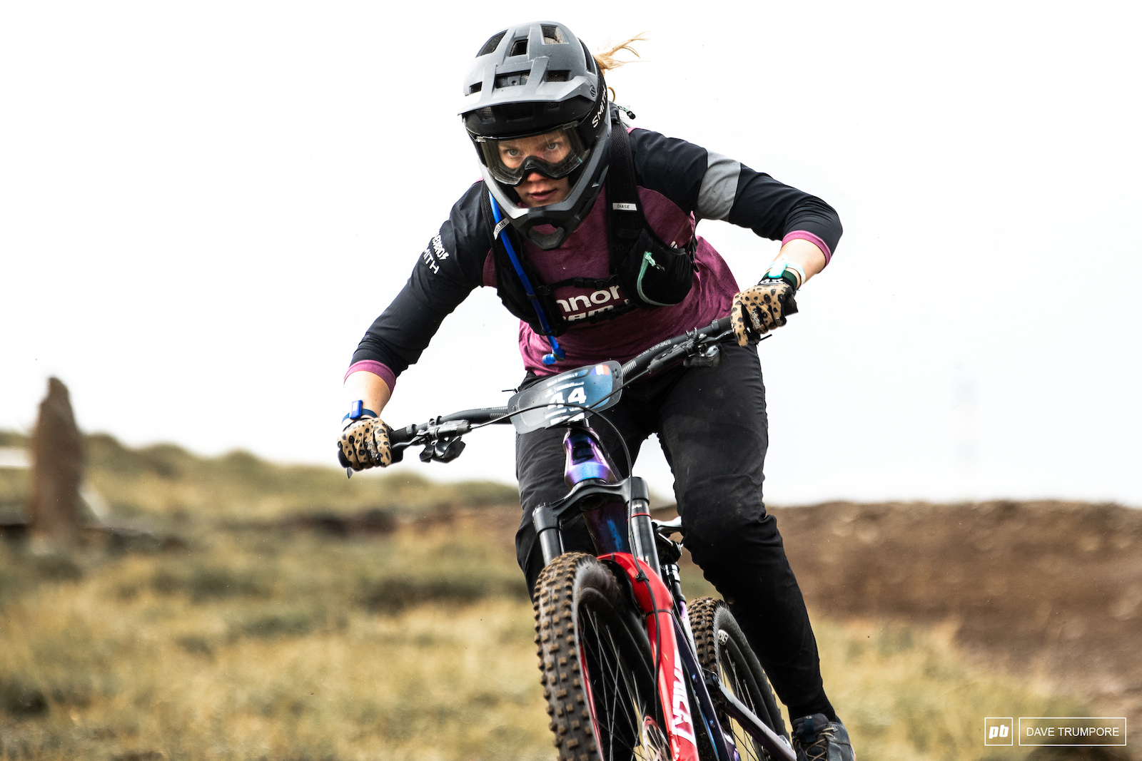 Ella Connolly high above the trees on stage 2