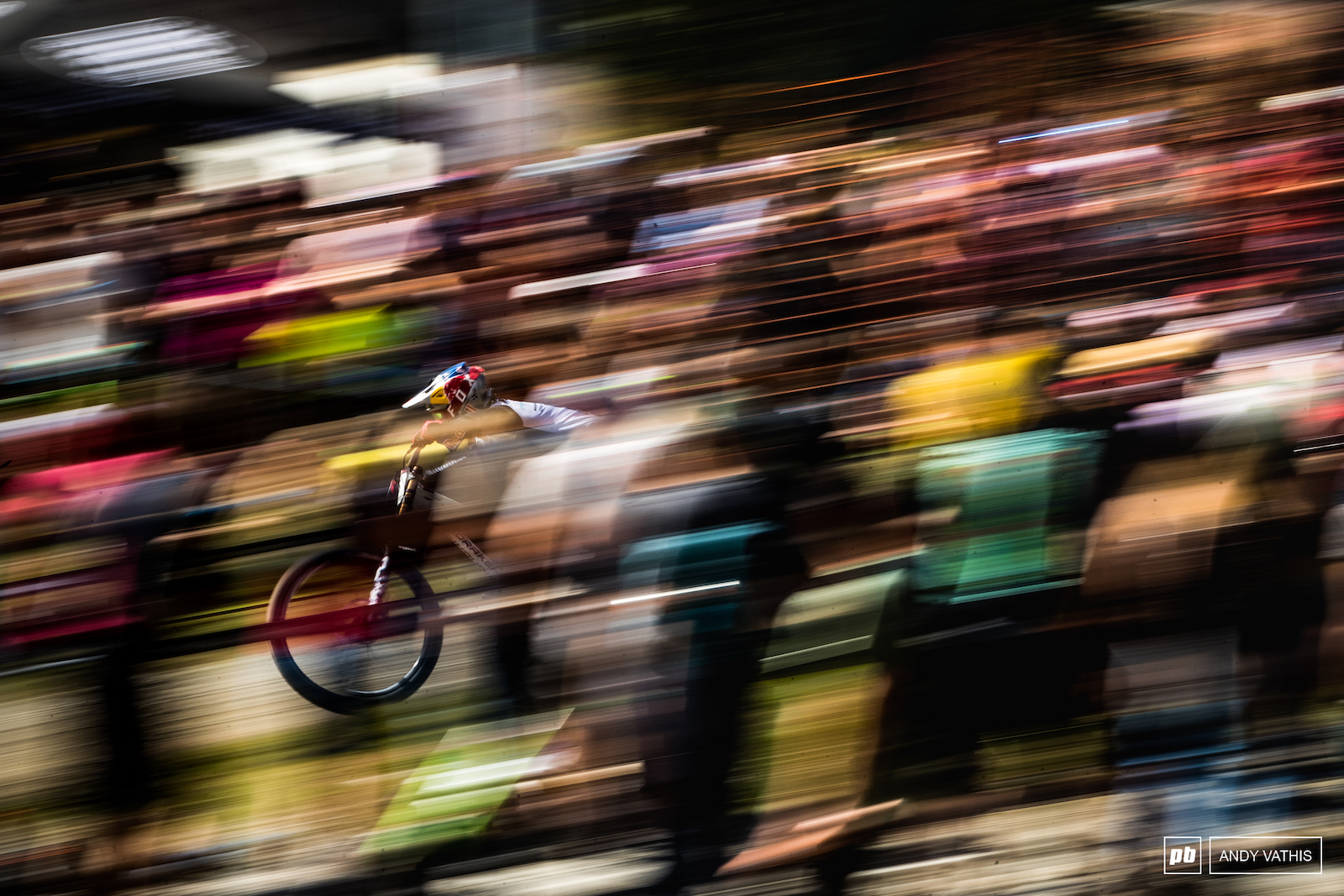 Laurie Greenland through the thick crowds onto the podium. What a ride for him this afternoon.