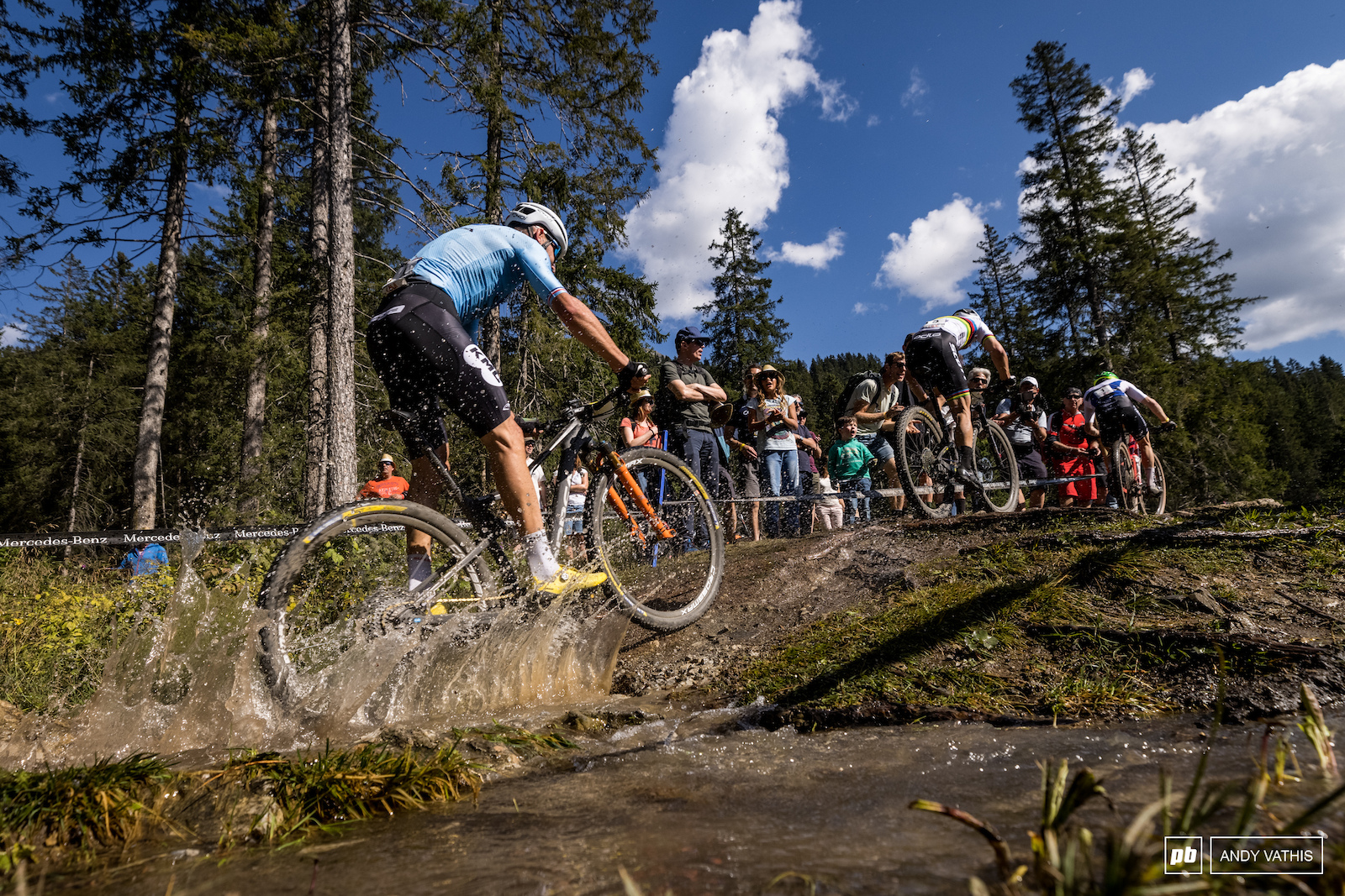 Victor Koretzky kept it cool while the two Swiss leaders hashed it out in the early laps.