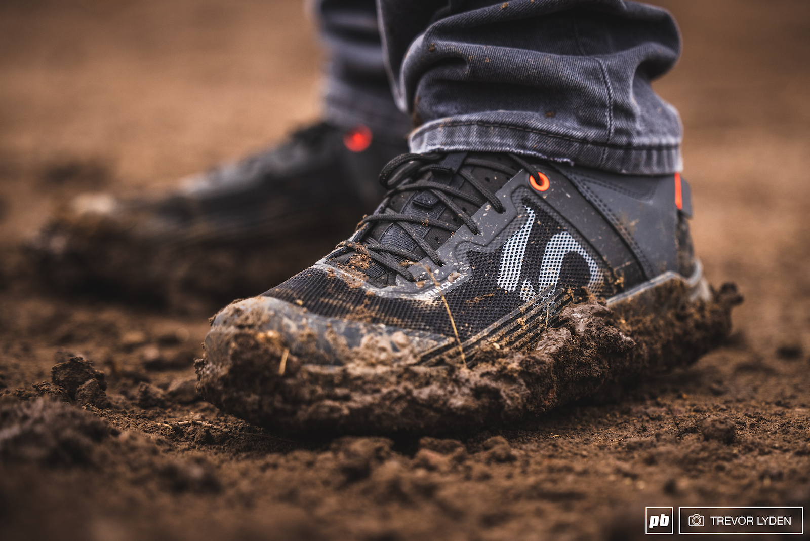 Official shoes of the event. And official mud as well.
