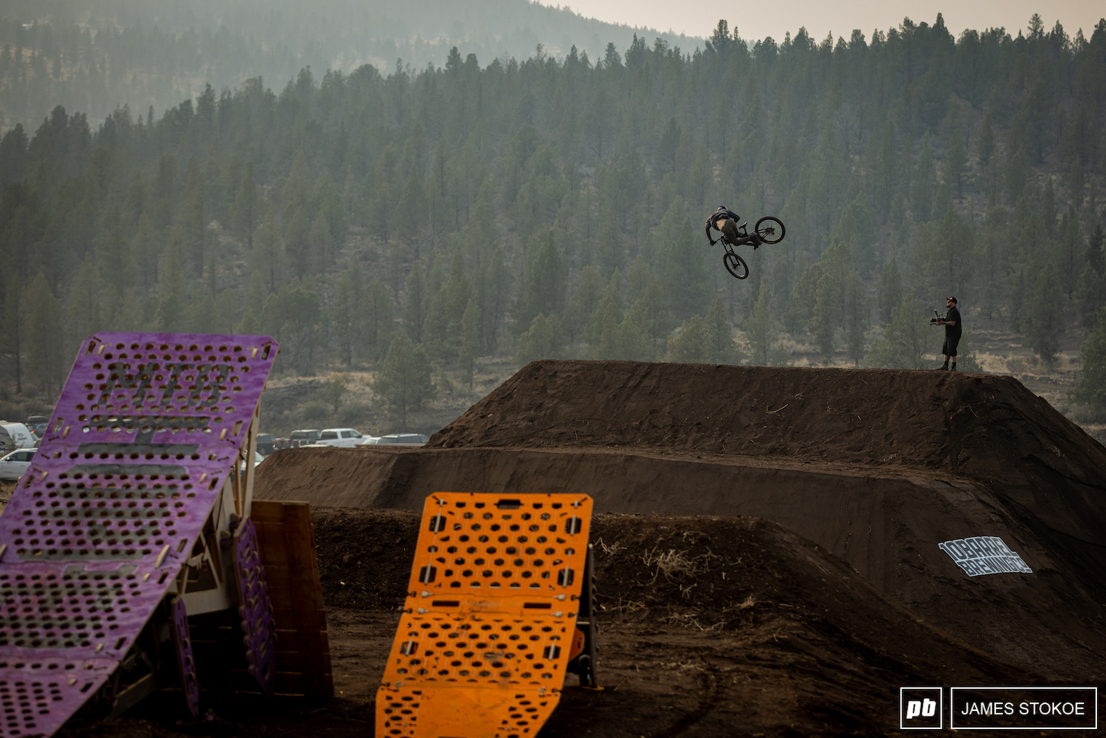 Brandon made a surprise visit to check out the course and ride some laps with the girls and guys.