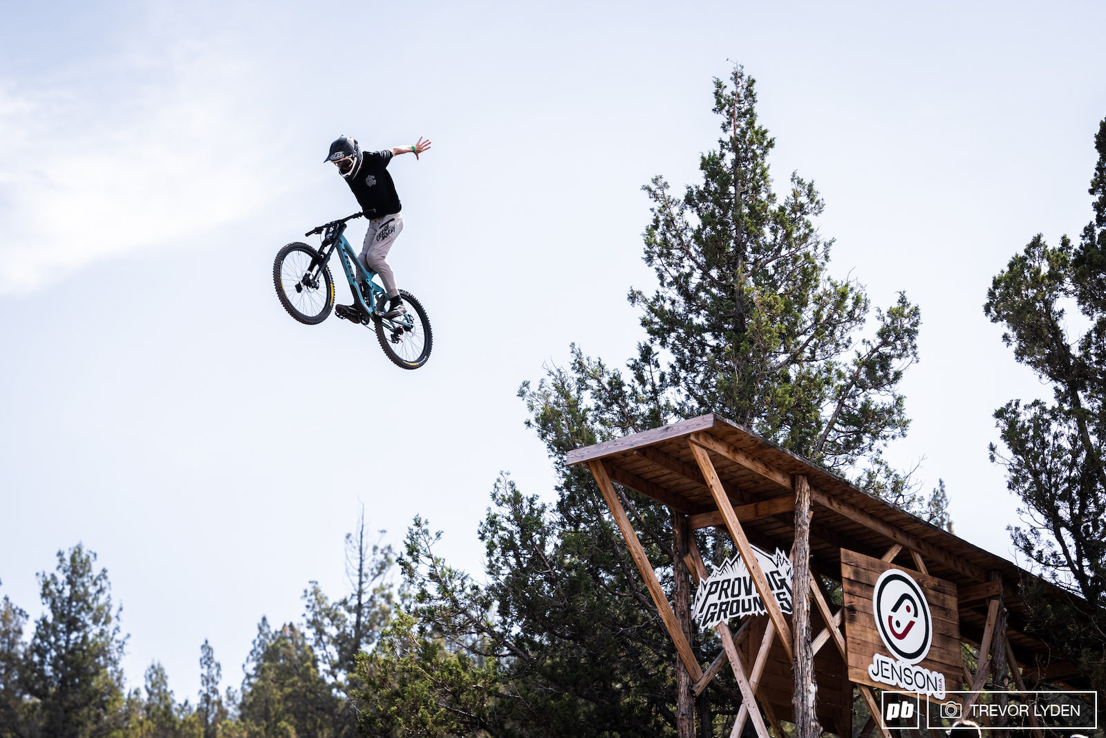 Ryan. Doing a suicide. On a bike. Off a drop.