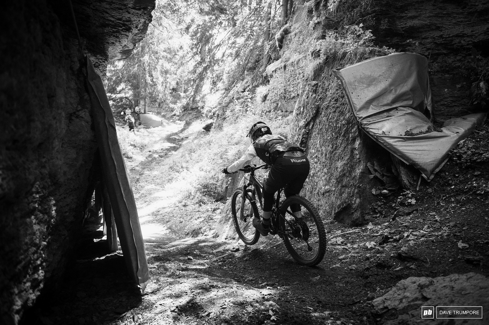 Isabella Naughton out of the steep gully on Stage 3