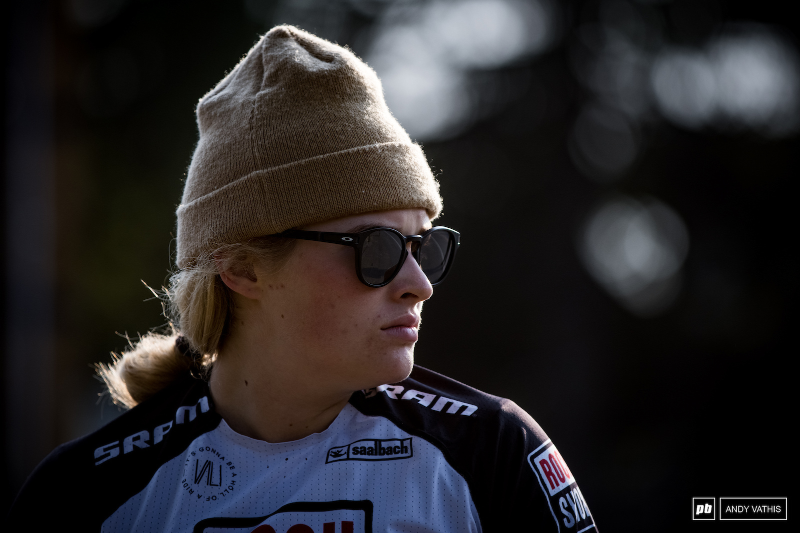 Vali Holl was all business this morning as practice started up. She wants one bad.
