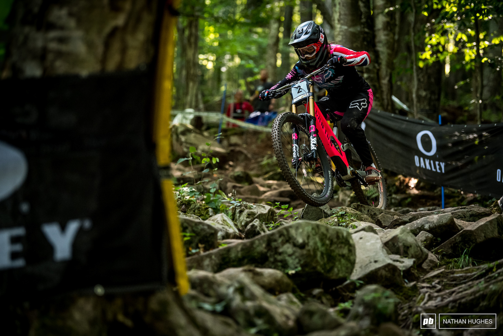 Phoebe Gale had some issues on her run not least riding far off libne to avoid a crash in the lower rocks but it was still enough for third.
