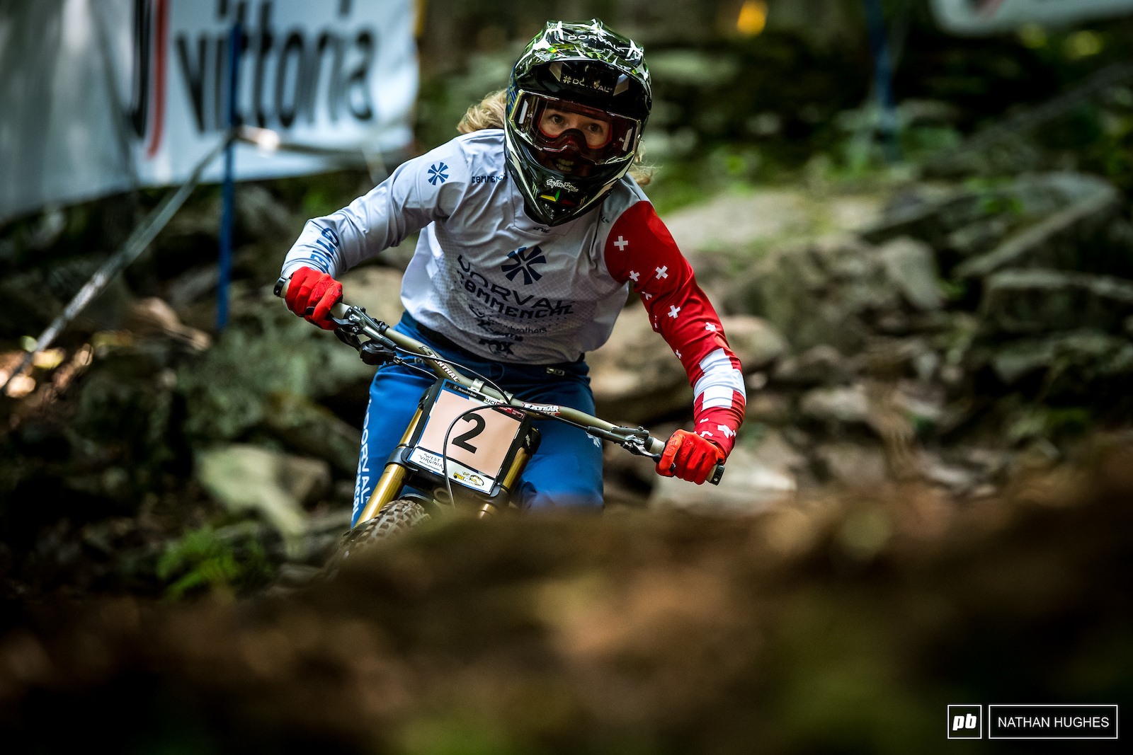 Balanche hammering into a second place qualifier.