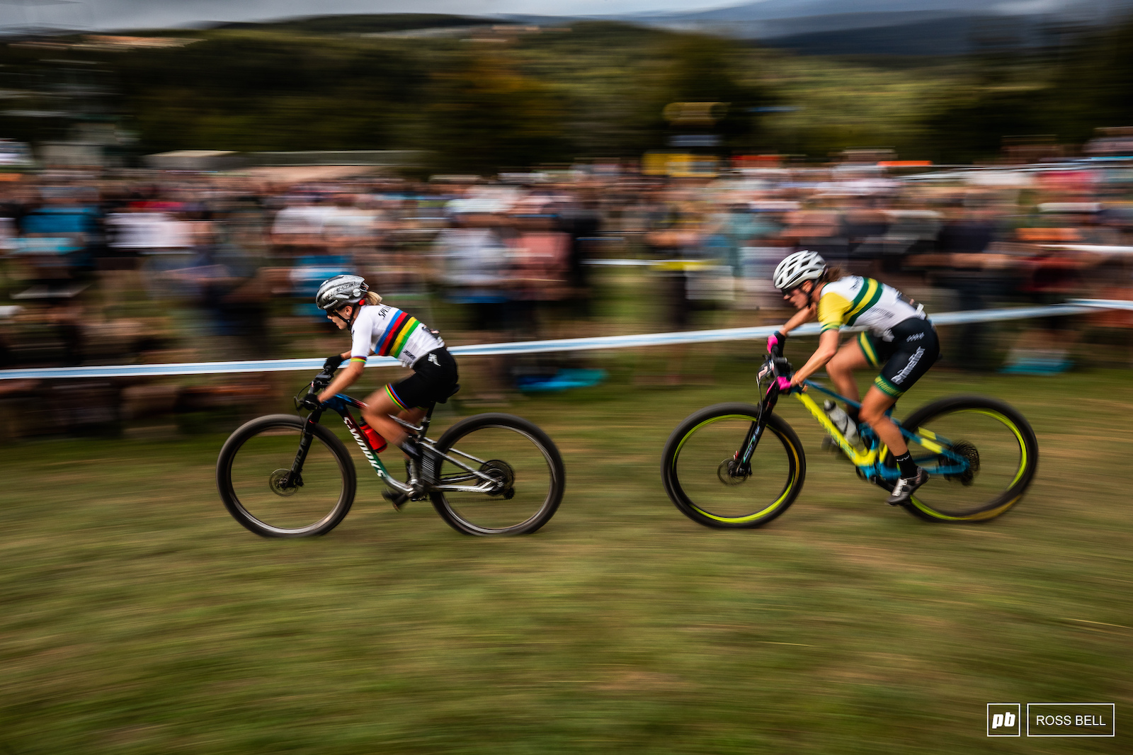 XCC World Champ Sina Frei with Rebecca McConnell in tow.