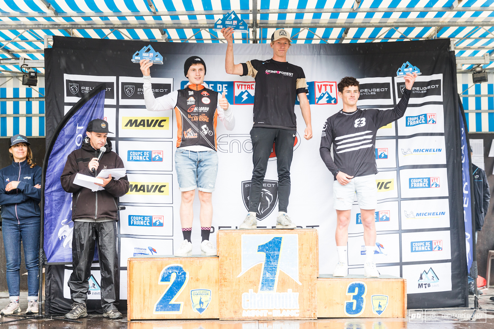 Junior Men podium of the Enduro Series 2021 season.
