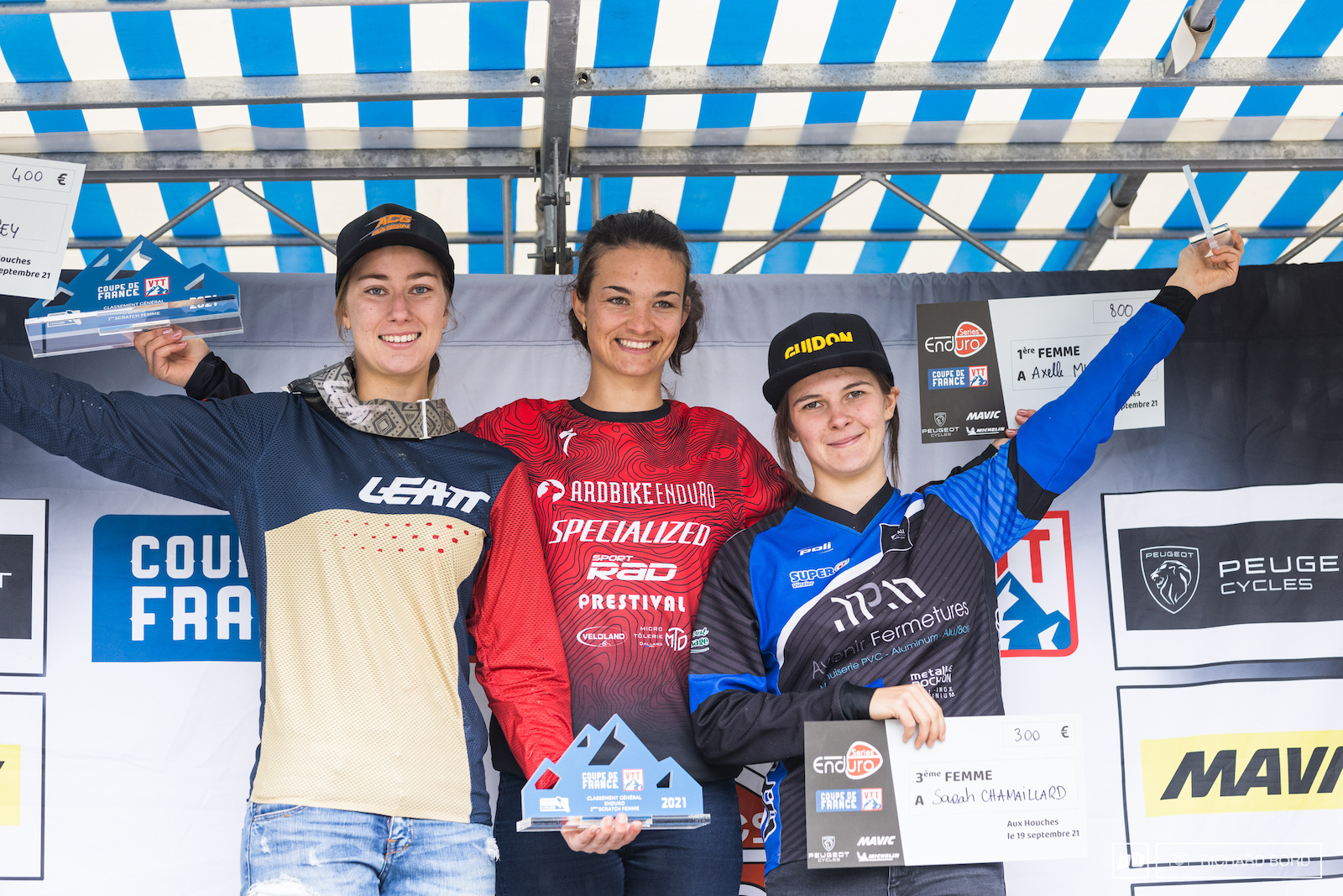 Women podium of the Enduro Series 2021 season.