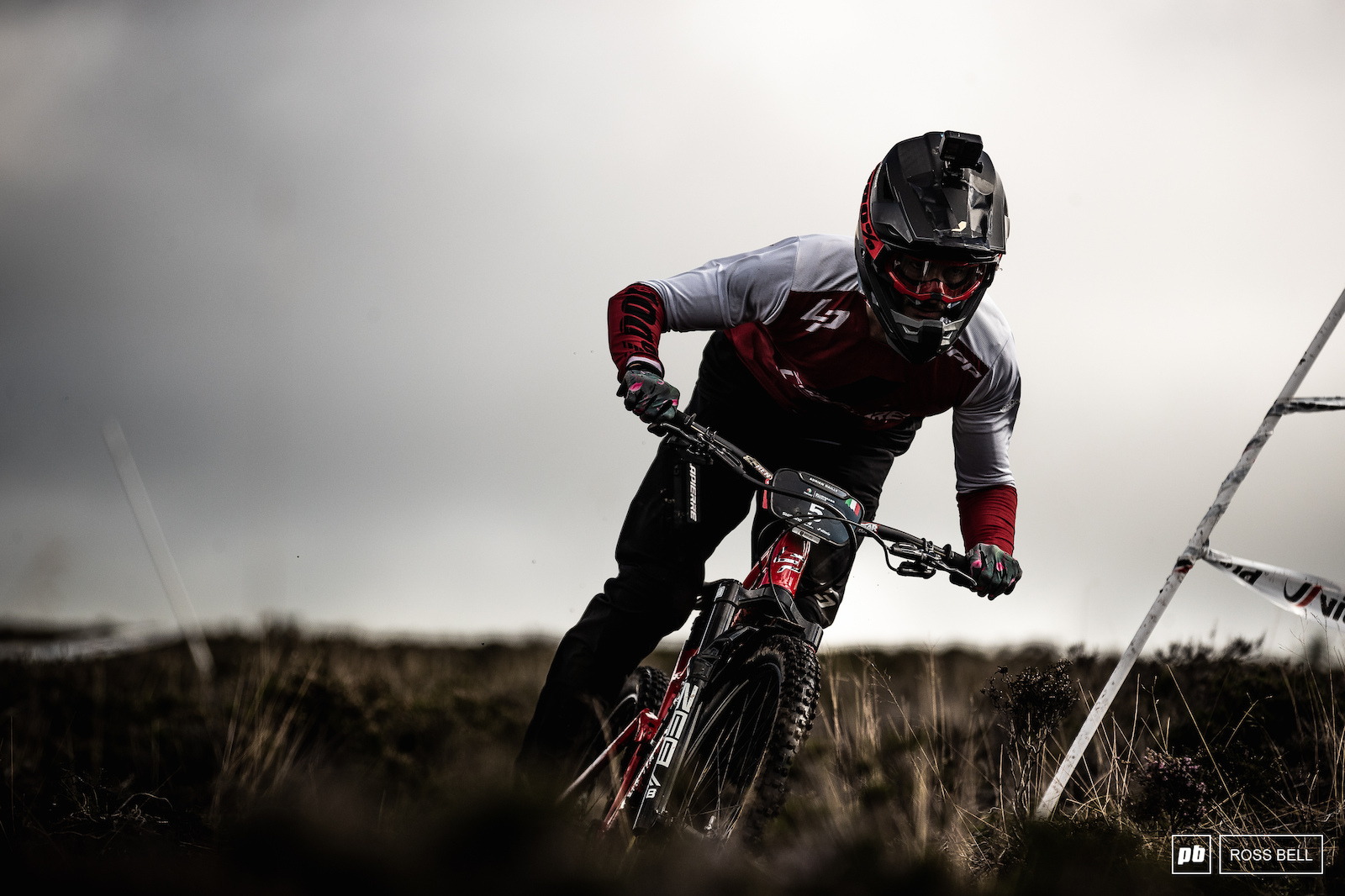 Adrien Dailly out on the open moorland atop The Golfie which plays hosts to the majority of this weekend s stages.